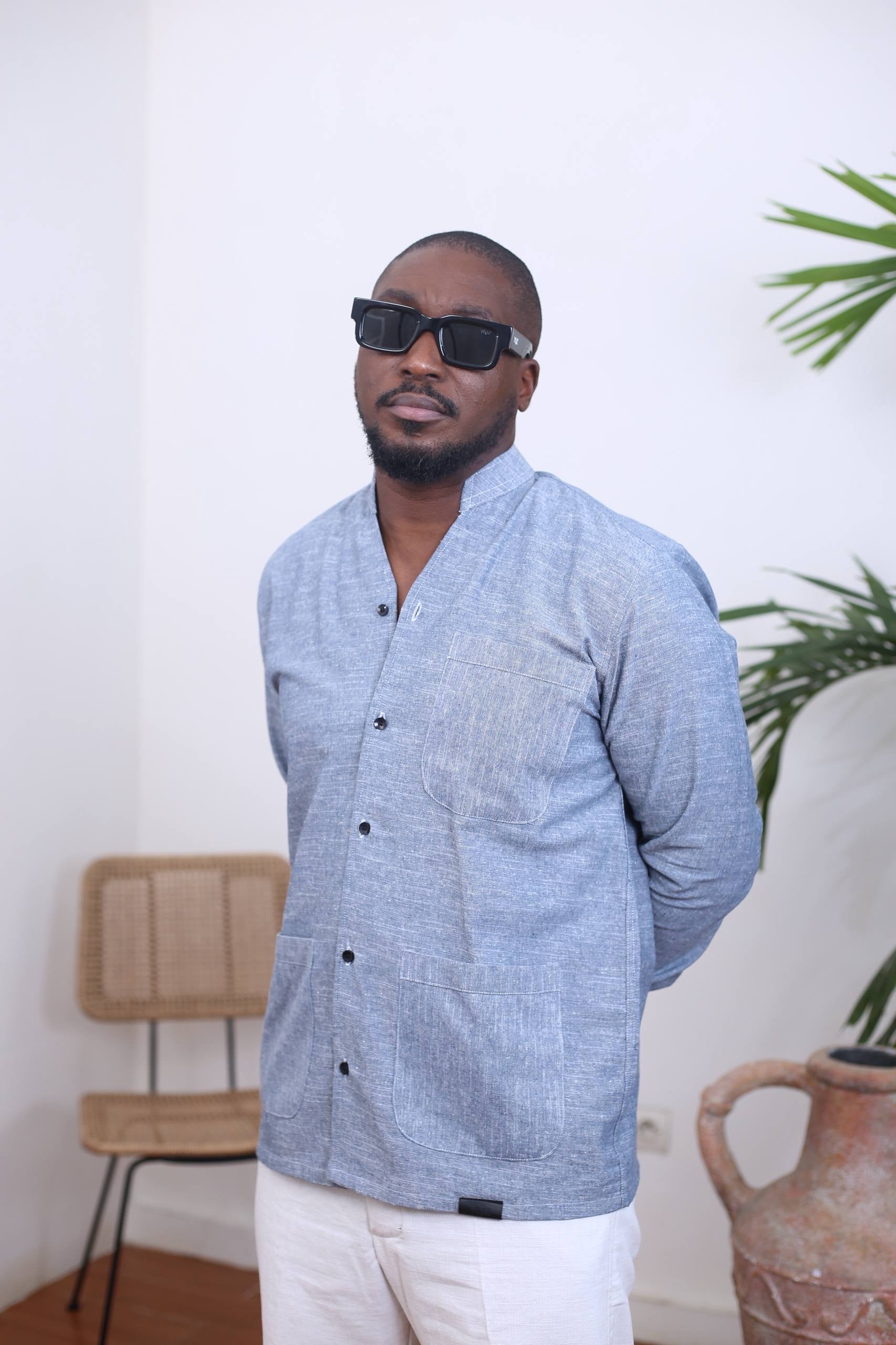 Chemise Kintu II — gris