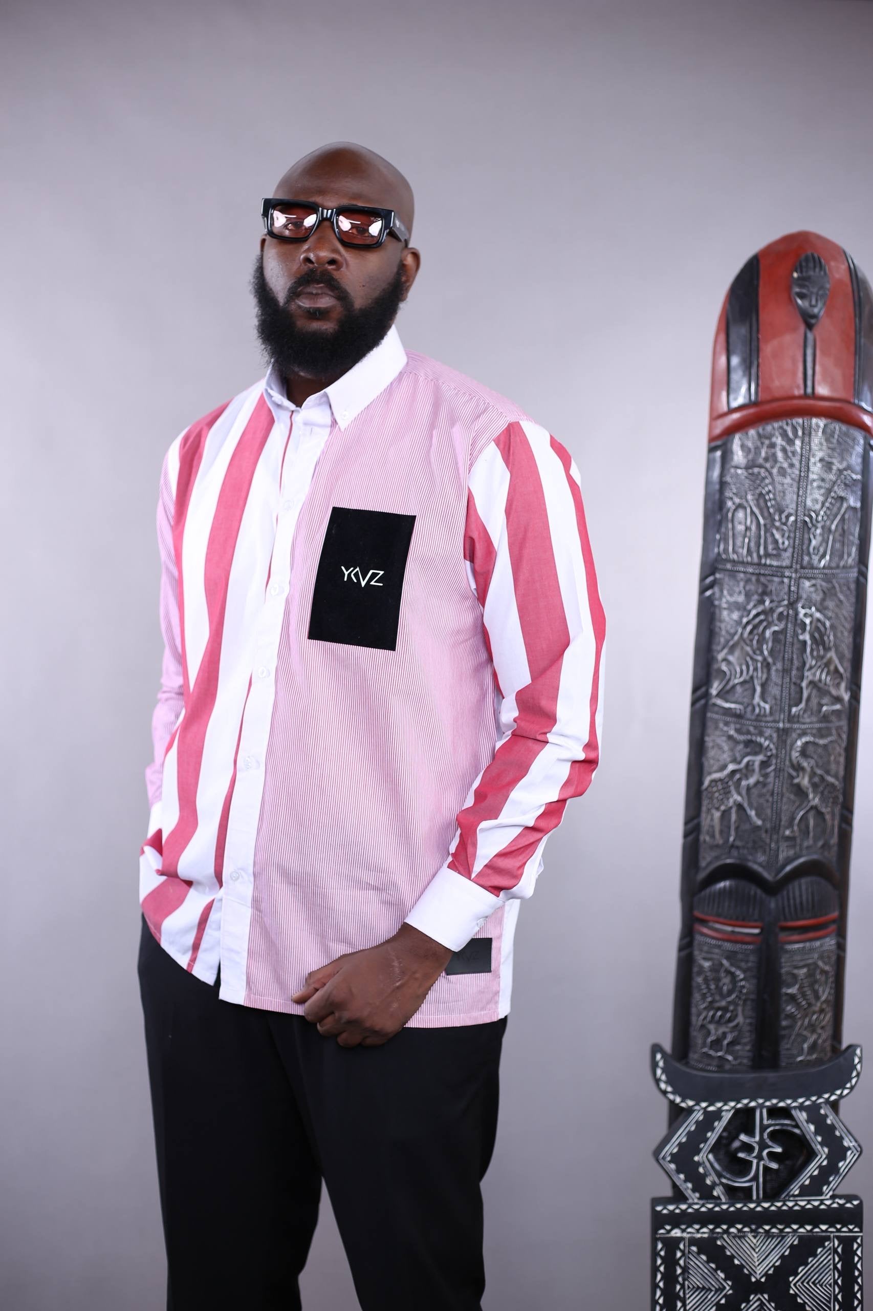 Chemise OSLO V – Rayures Rouge/ Blanc | Signature Classique Noire