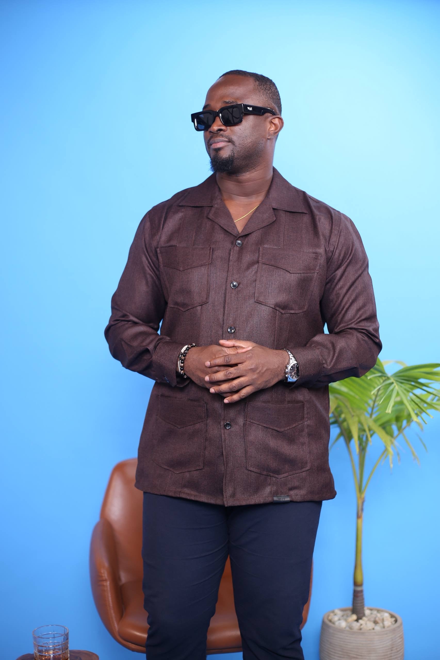 Chemise Cubano Quattro III - Lin Marron