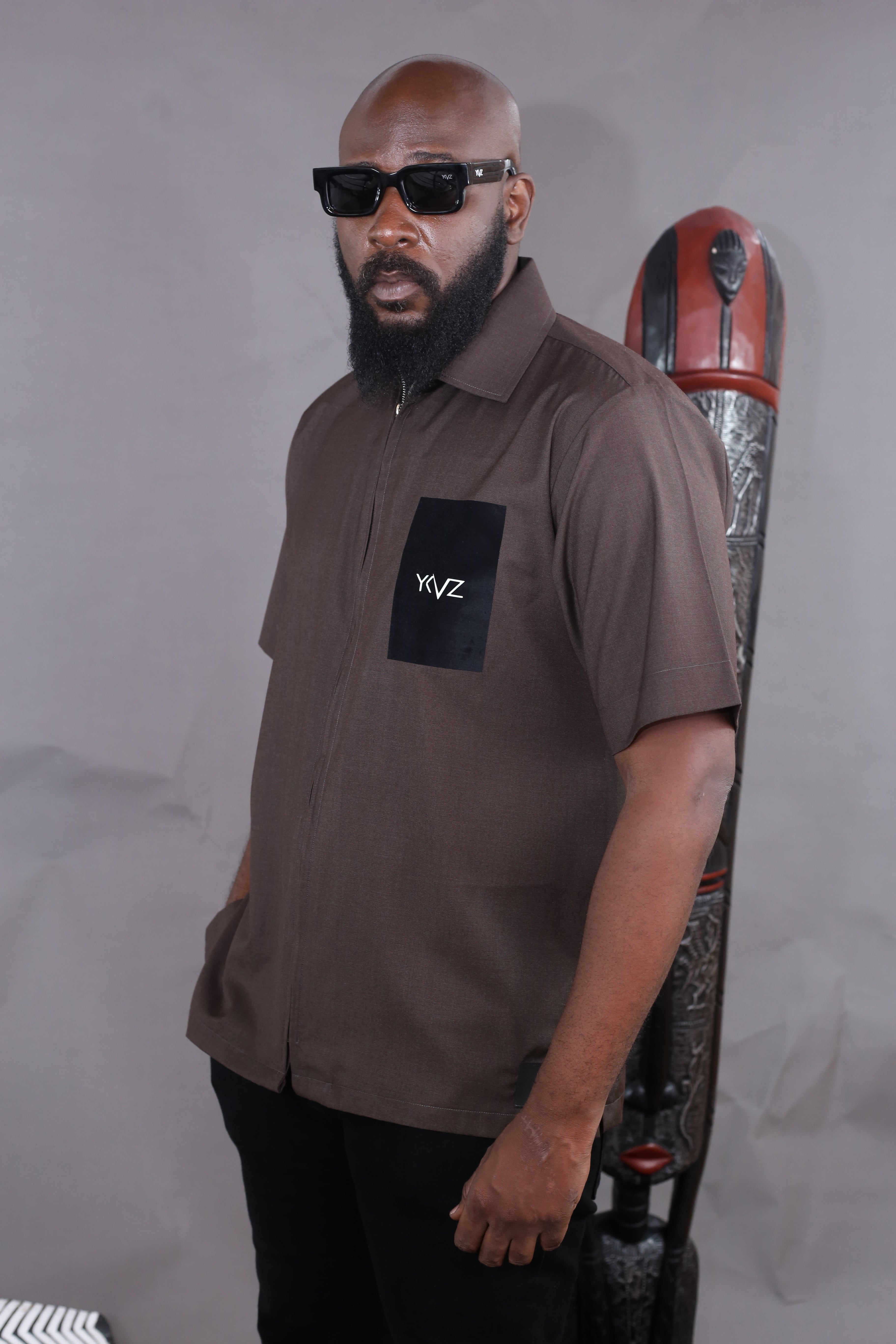 Chemise Urbis II - Marron Logo Signature Noir