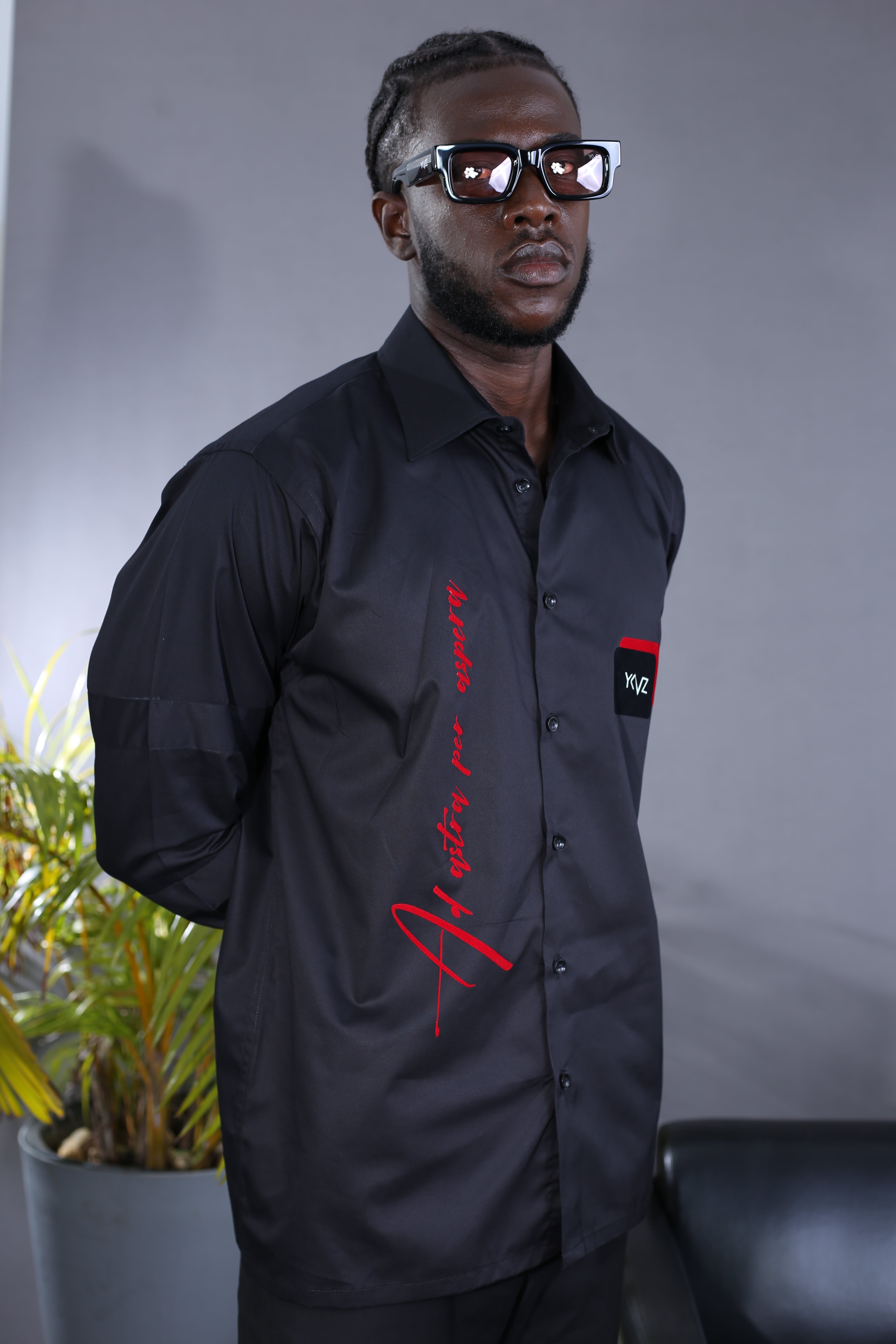 Chemise Per Aspera Signature YKVZ - Noir