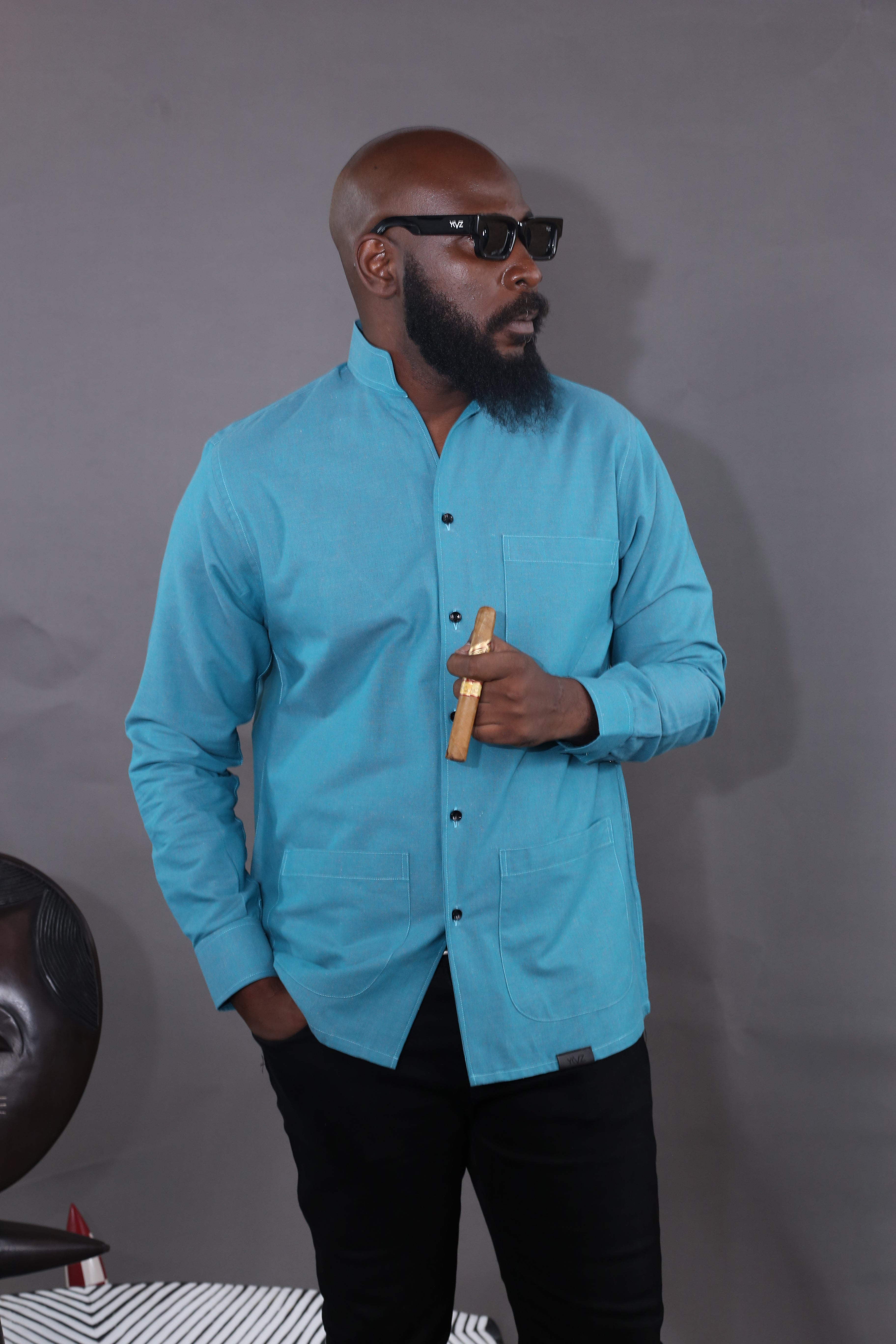 Chemise Kintu II — Vert Turquoise