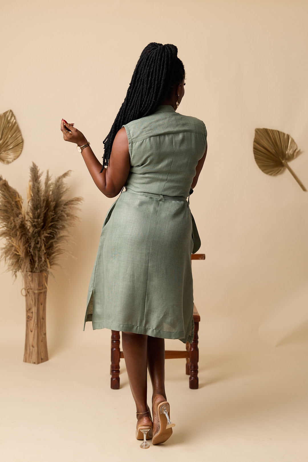 Robe Chemise POCKETS_Lin Vert