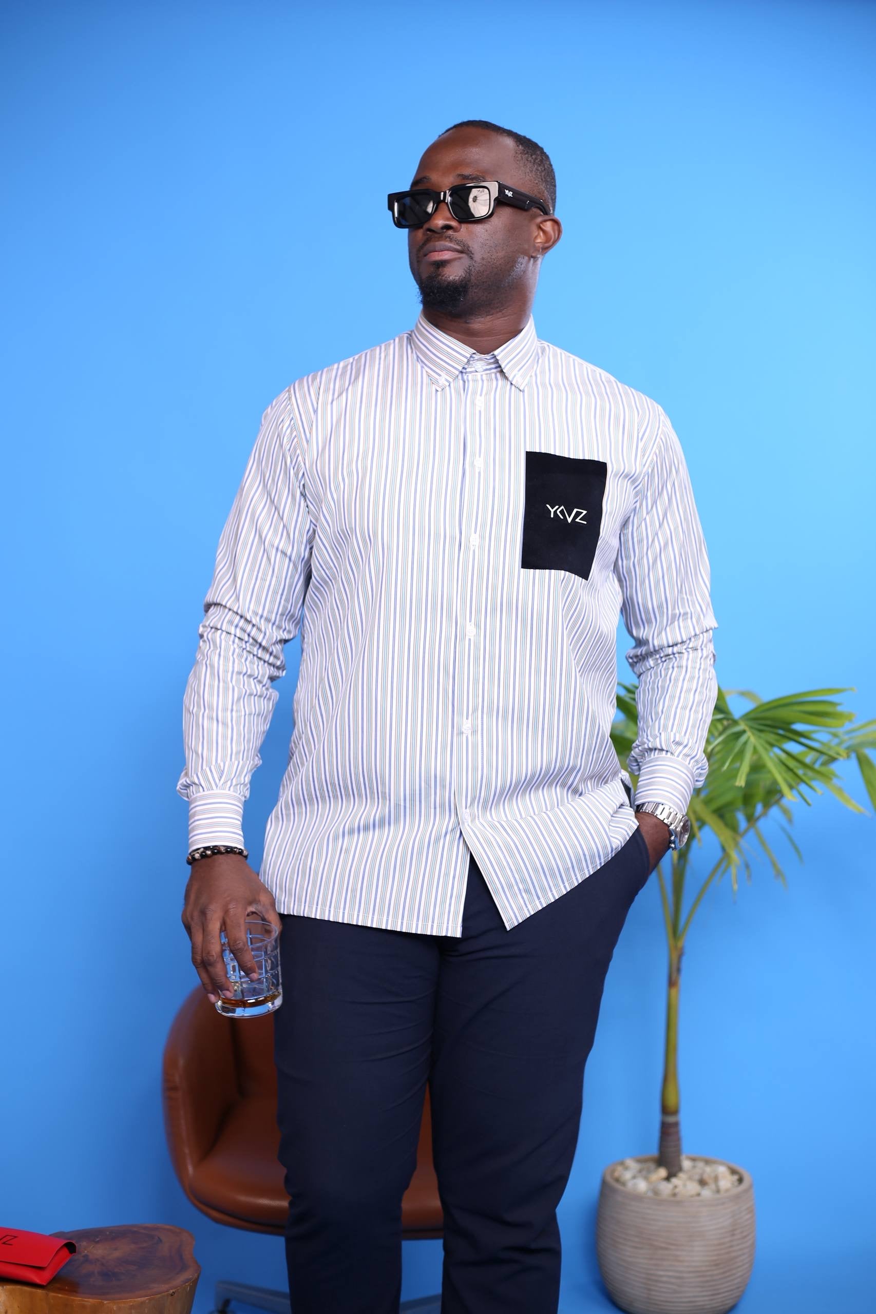 Chemise Lexington – Rayures Violet & Blanches | Signature Classique Noir