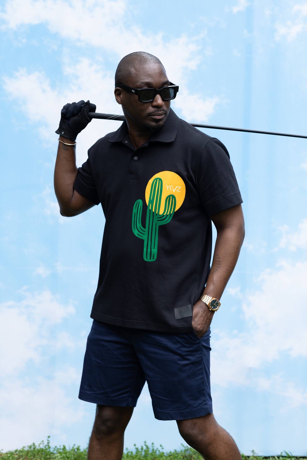 Polo Sport Arizona Noir – Signature D Jaune