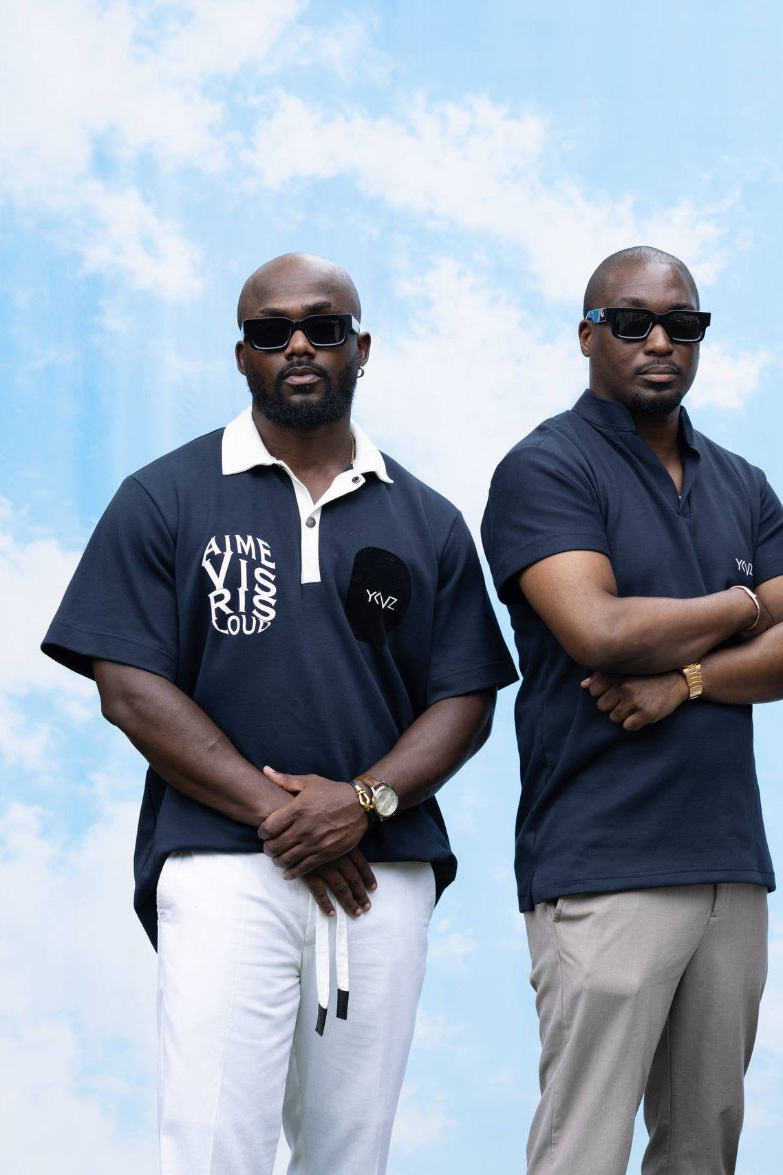 Polo Oslo AVRL | Bleu & Blanc– Signature D Noire