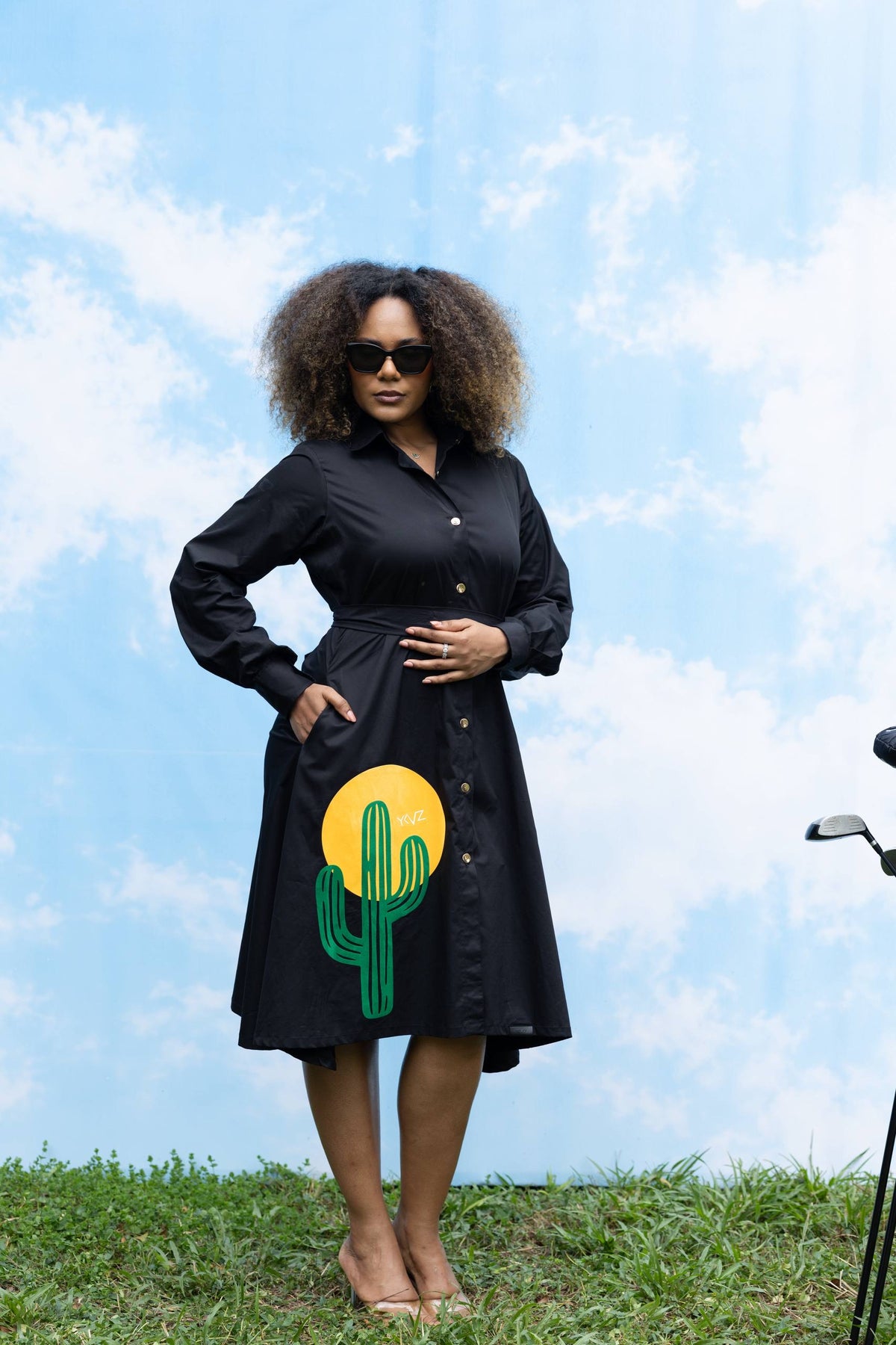 Robe Chemise Arizona I – Noire |Signature D Jaune