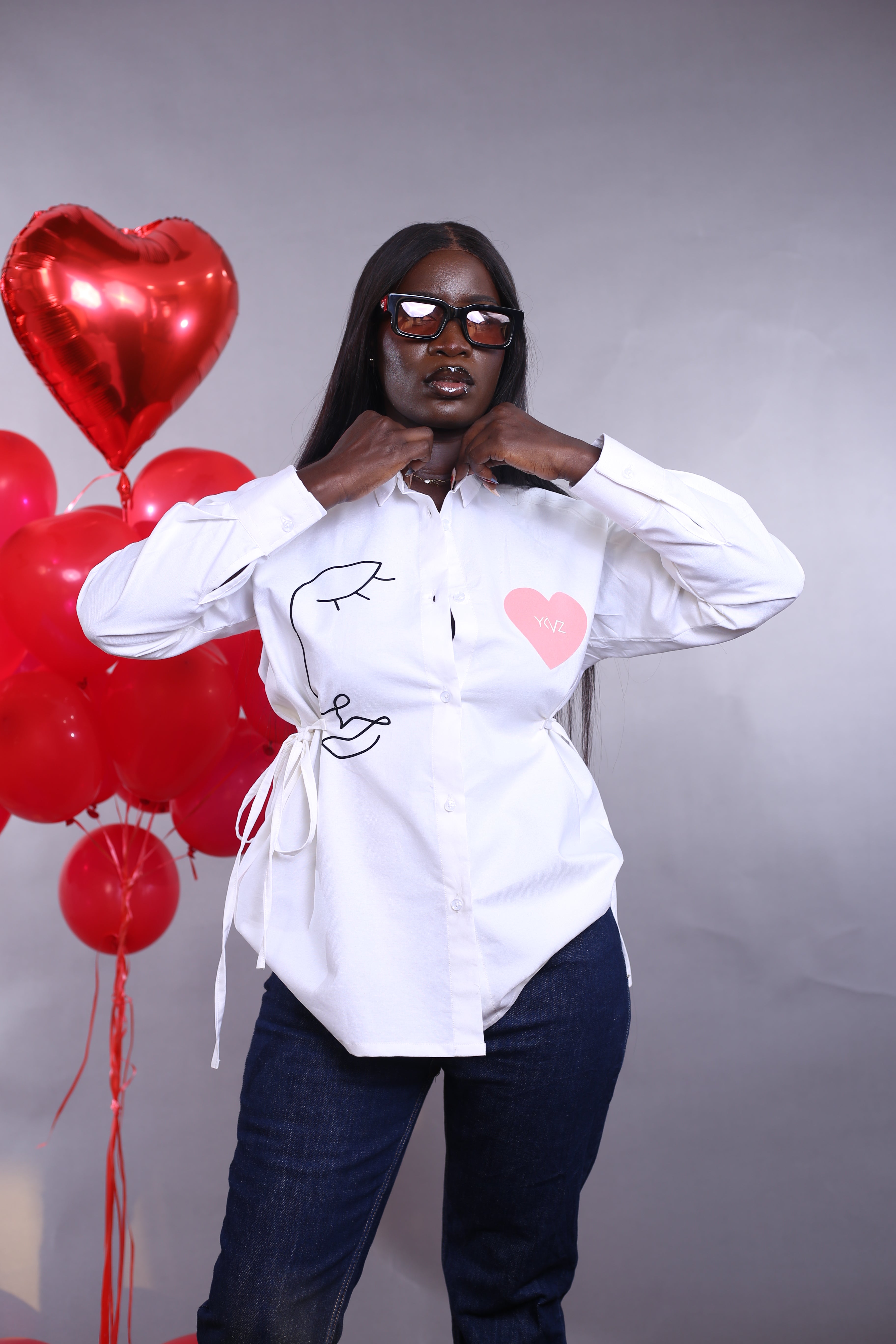 Chemisier Cintra Love Blanc - YKVZ Signature