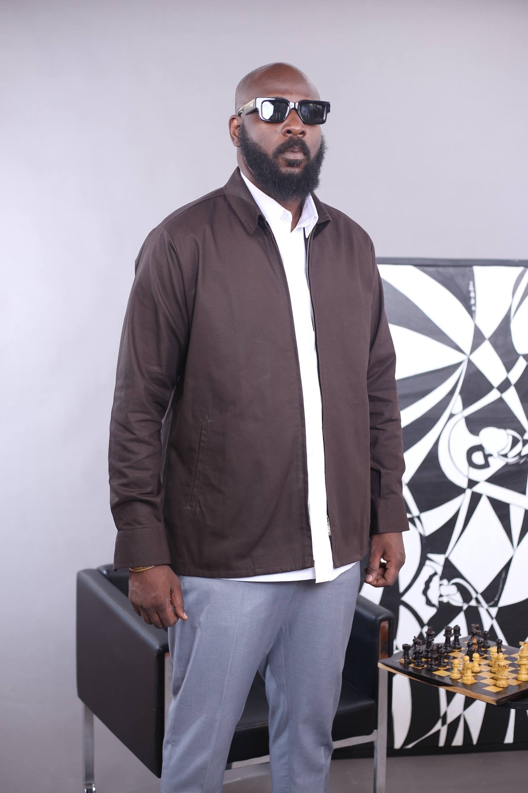 Surchemise Zip - marron