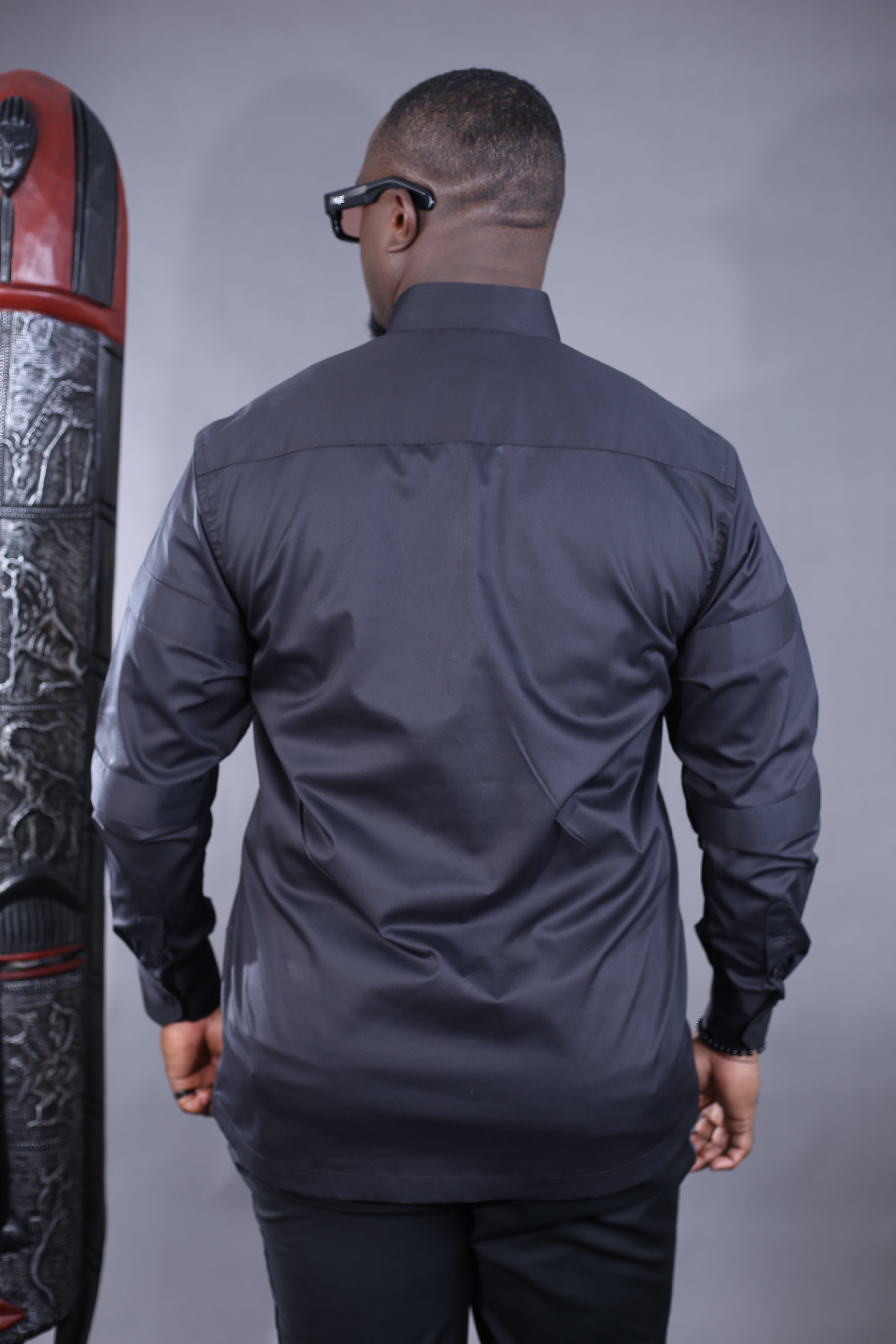 Chemise Sport ARMLET - Edition II Noir Logo Bleu Gris