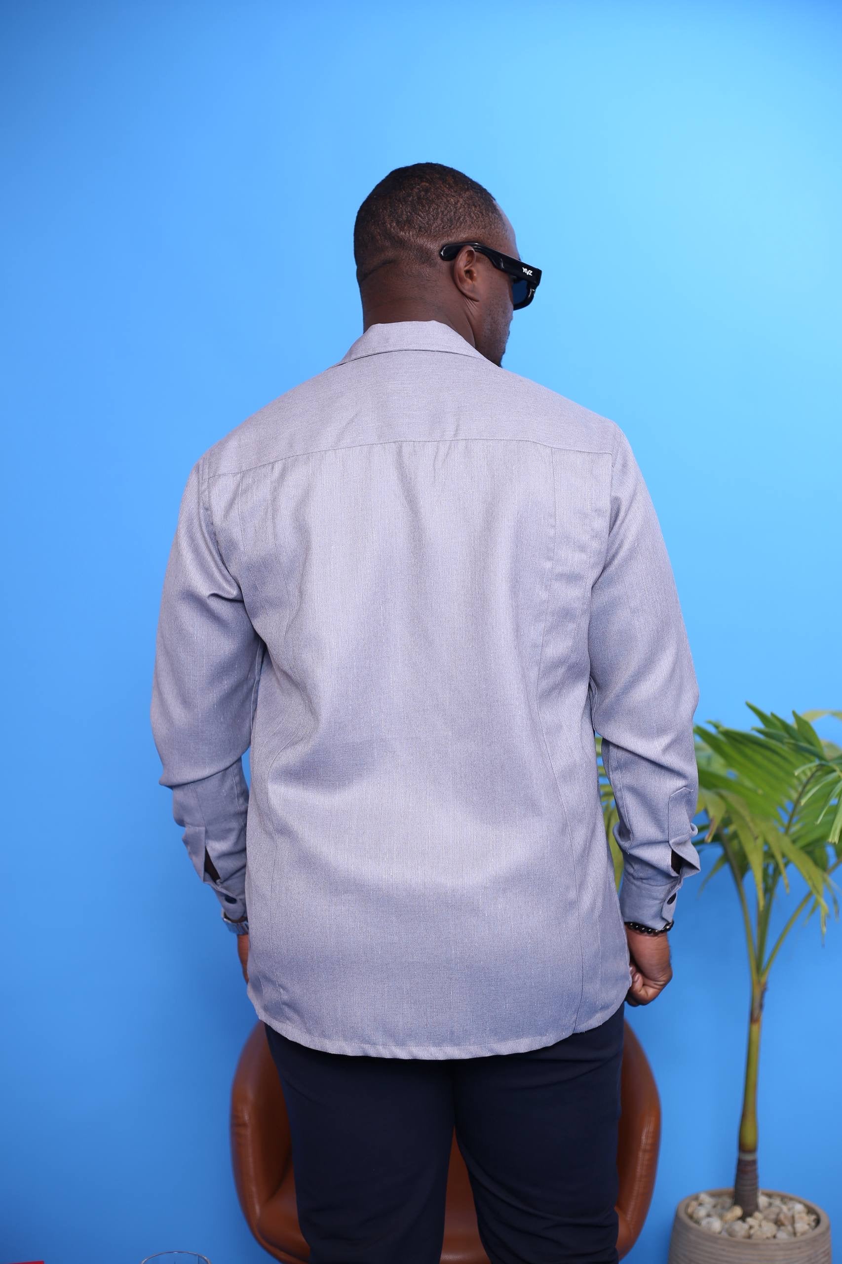 Chemise Cubano Quattro III - Lin Gris