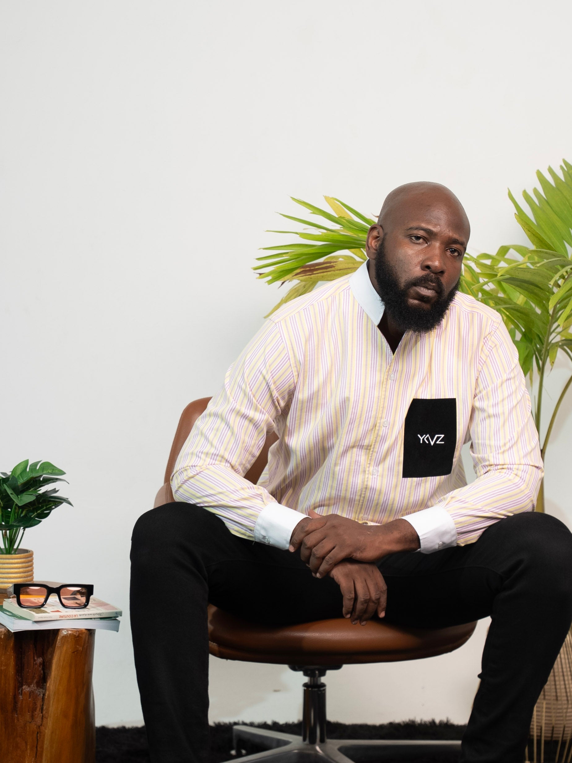 Chemise Oslo Signature Classique – Rayures Jaunes & Roses