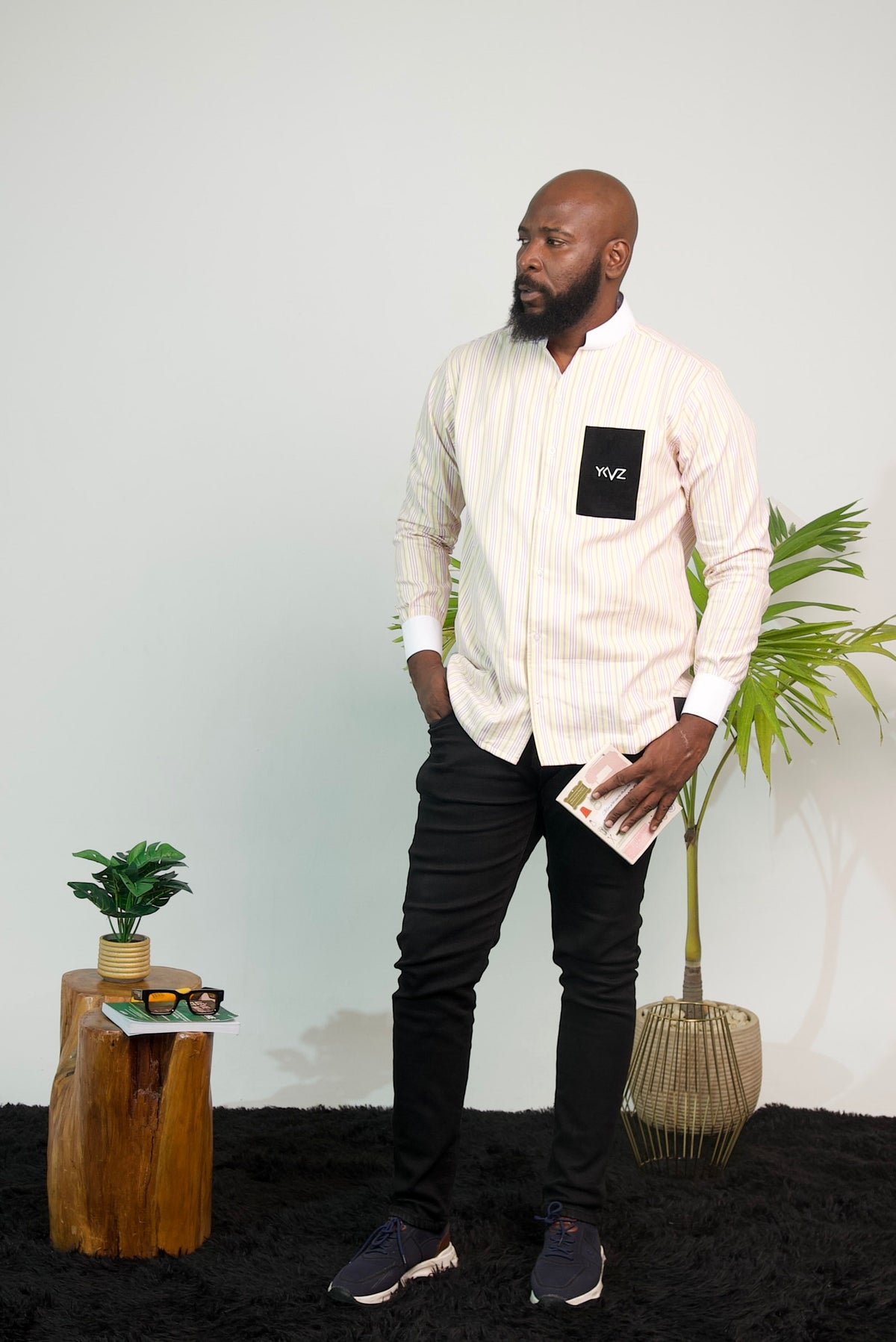 Chemise Oslo Signature Classique – Rayures Jaunes & Roses