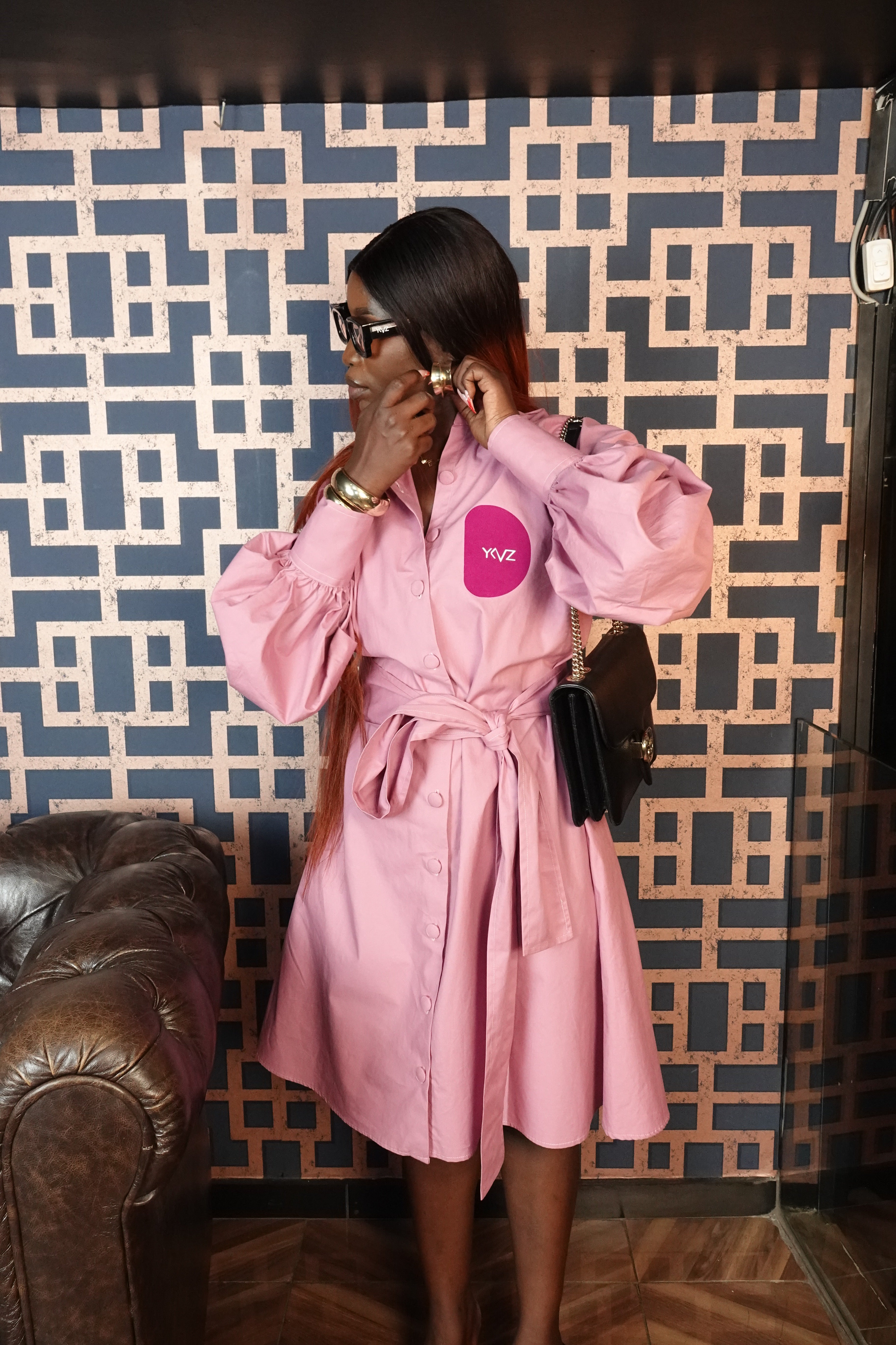 Robe Chemise LÉA I – Rose | Signature D Fuchsia