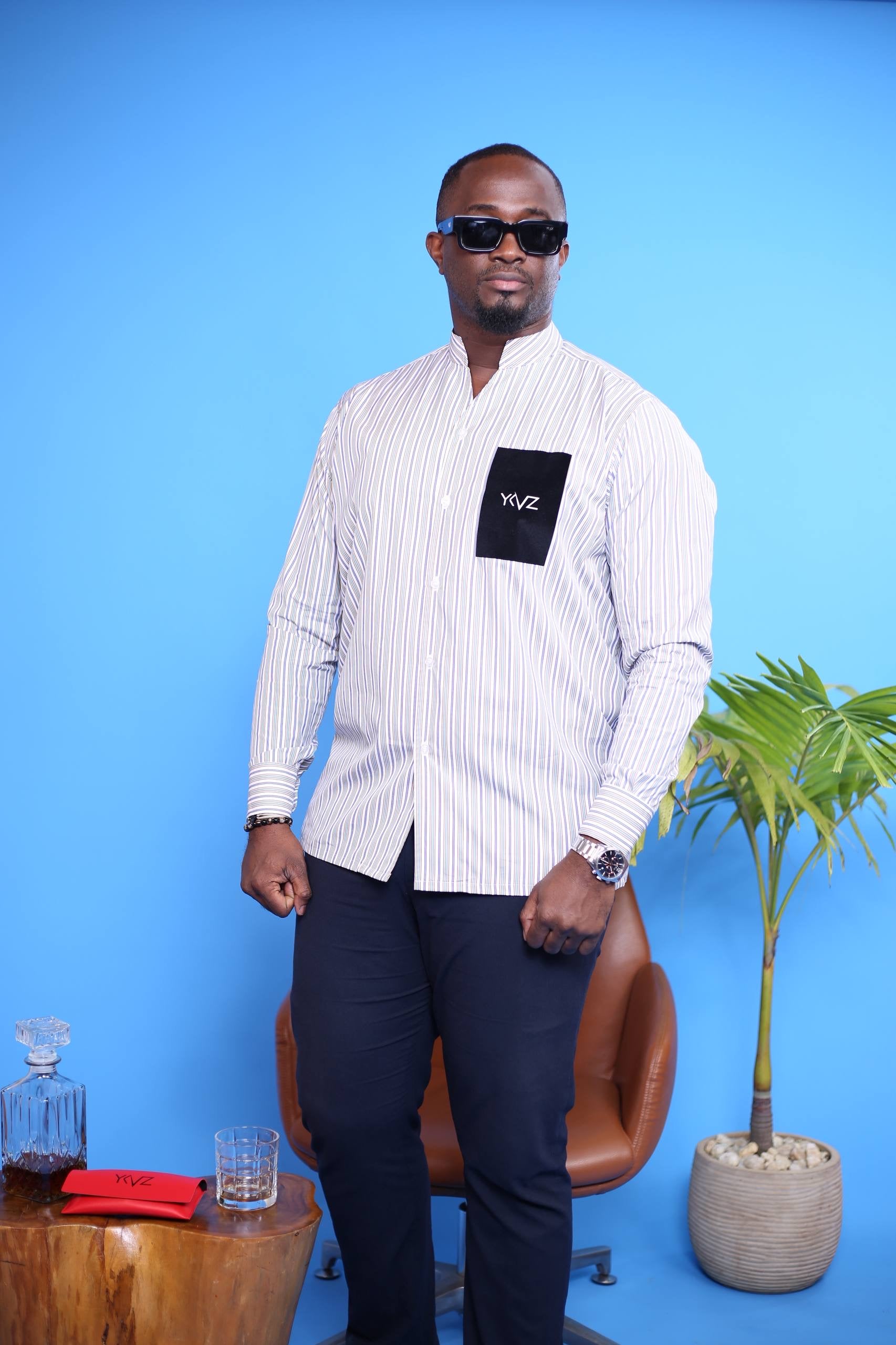 Chemise Lexington ll – Rayures Violet & Blanches | Signature Classique Noir