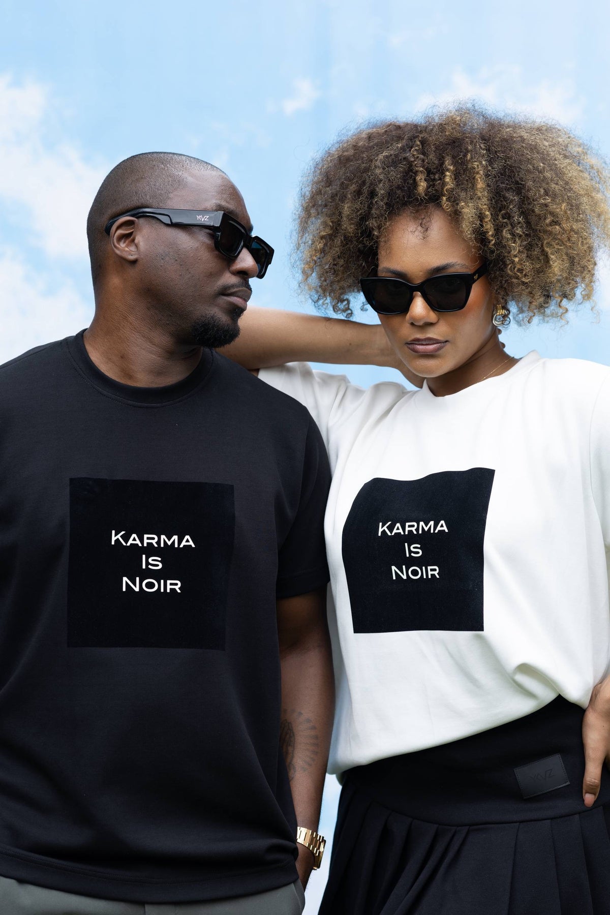 T-Shirt Karma Is Noir- Blanc