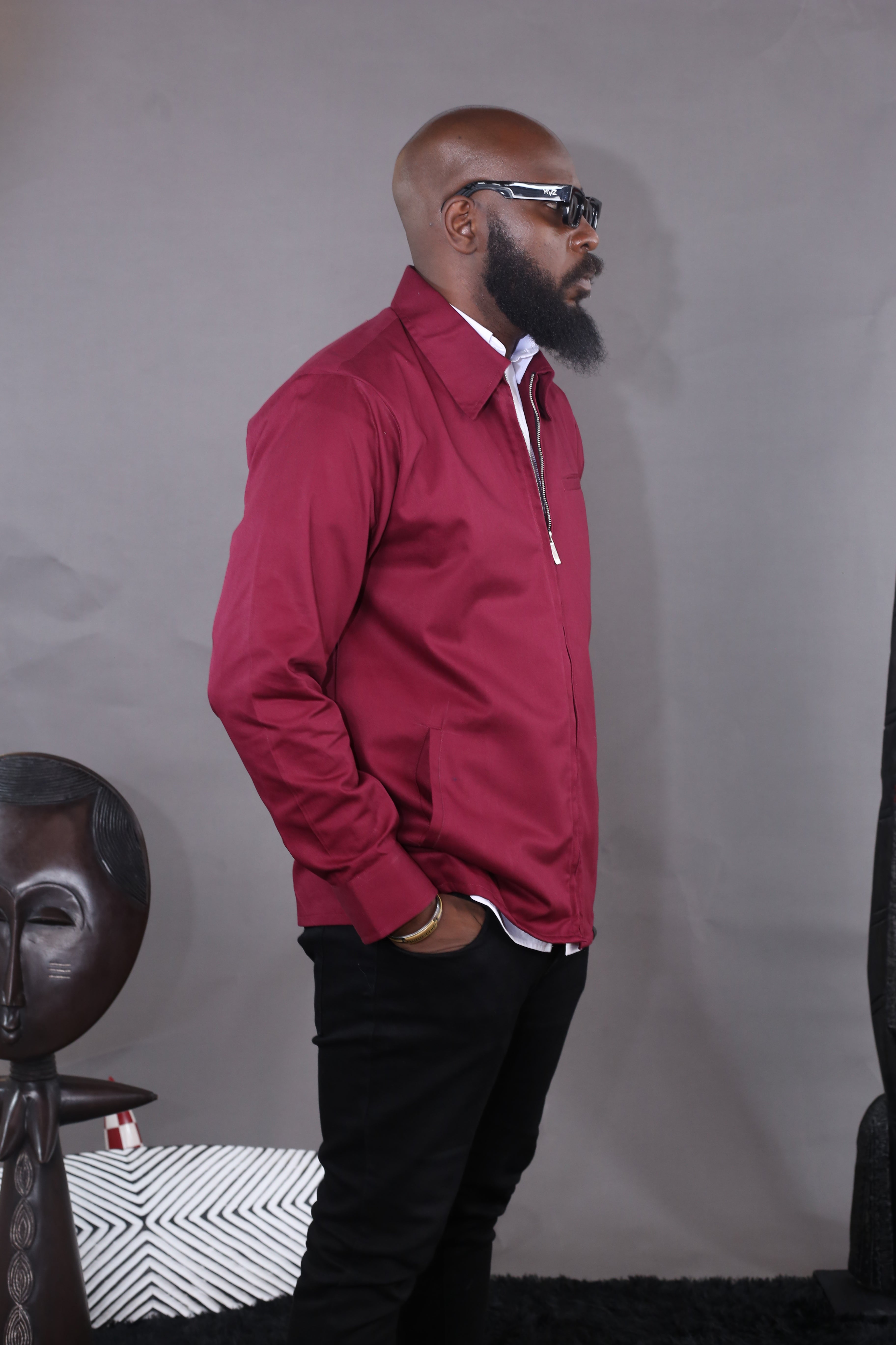 Surchemise Aviator Zip II rouge