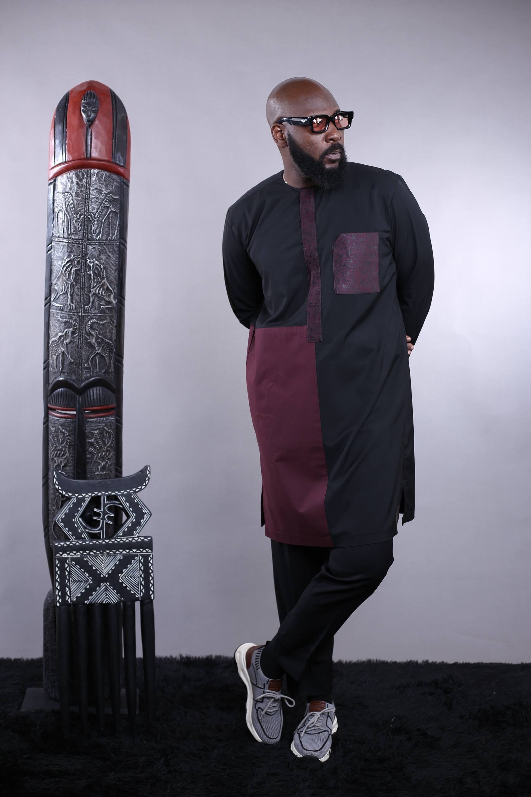 Ensemble Tunique KAMARO l | Marron & Noir