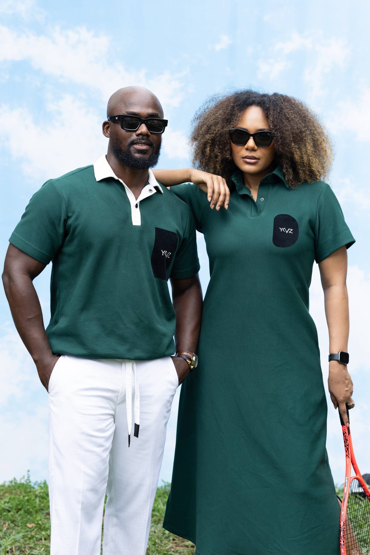 Polo Oslo | Vert & Blanc– Signature Classique Noire