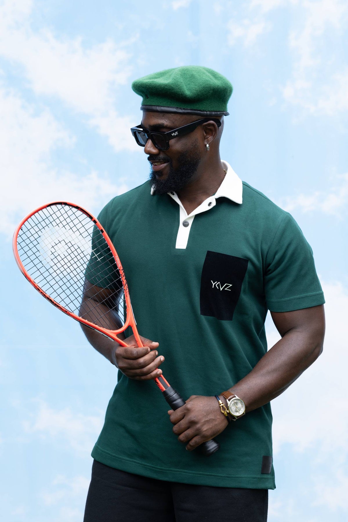 Polo Oslo | Vert & Blanc– Signature Classique Noire