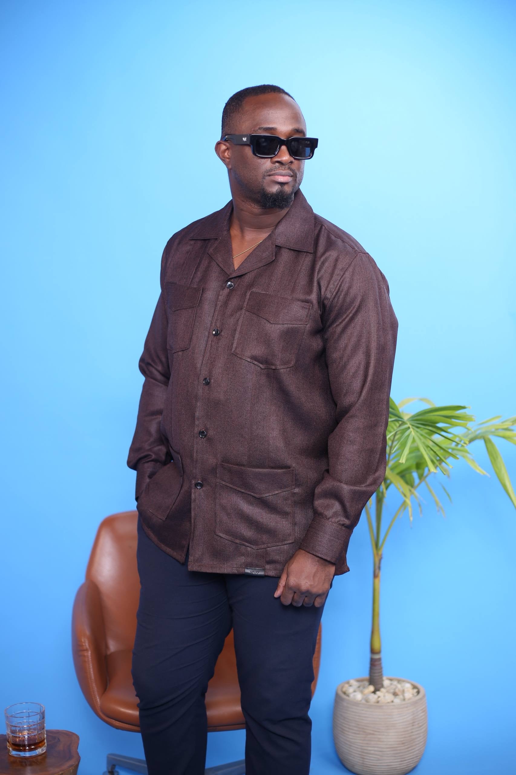 Chemise Cubano Quattro III - Lin Marron