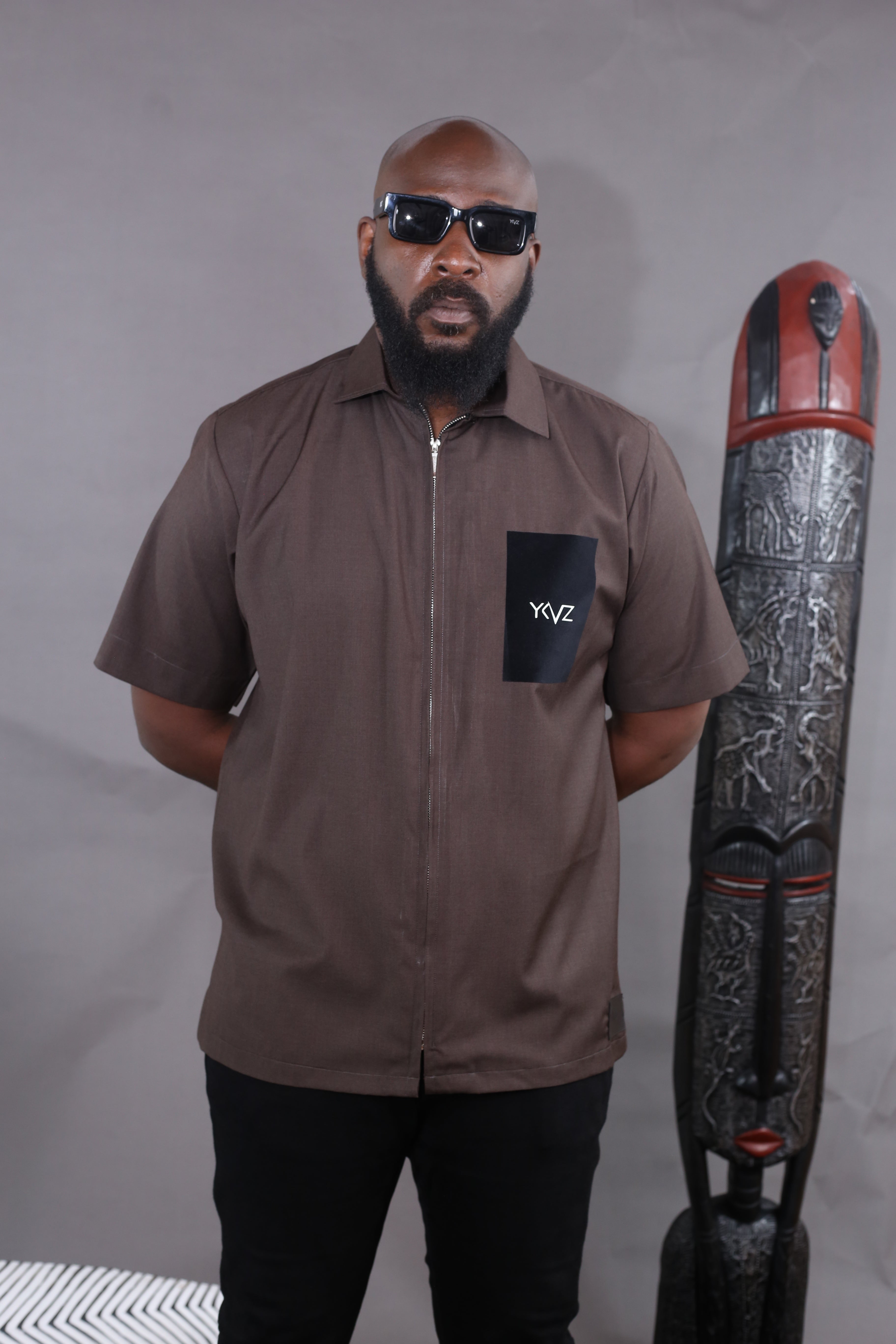 Chemise Urbis II - Marron Logo Signature Noir