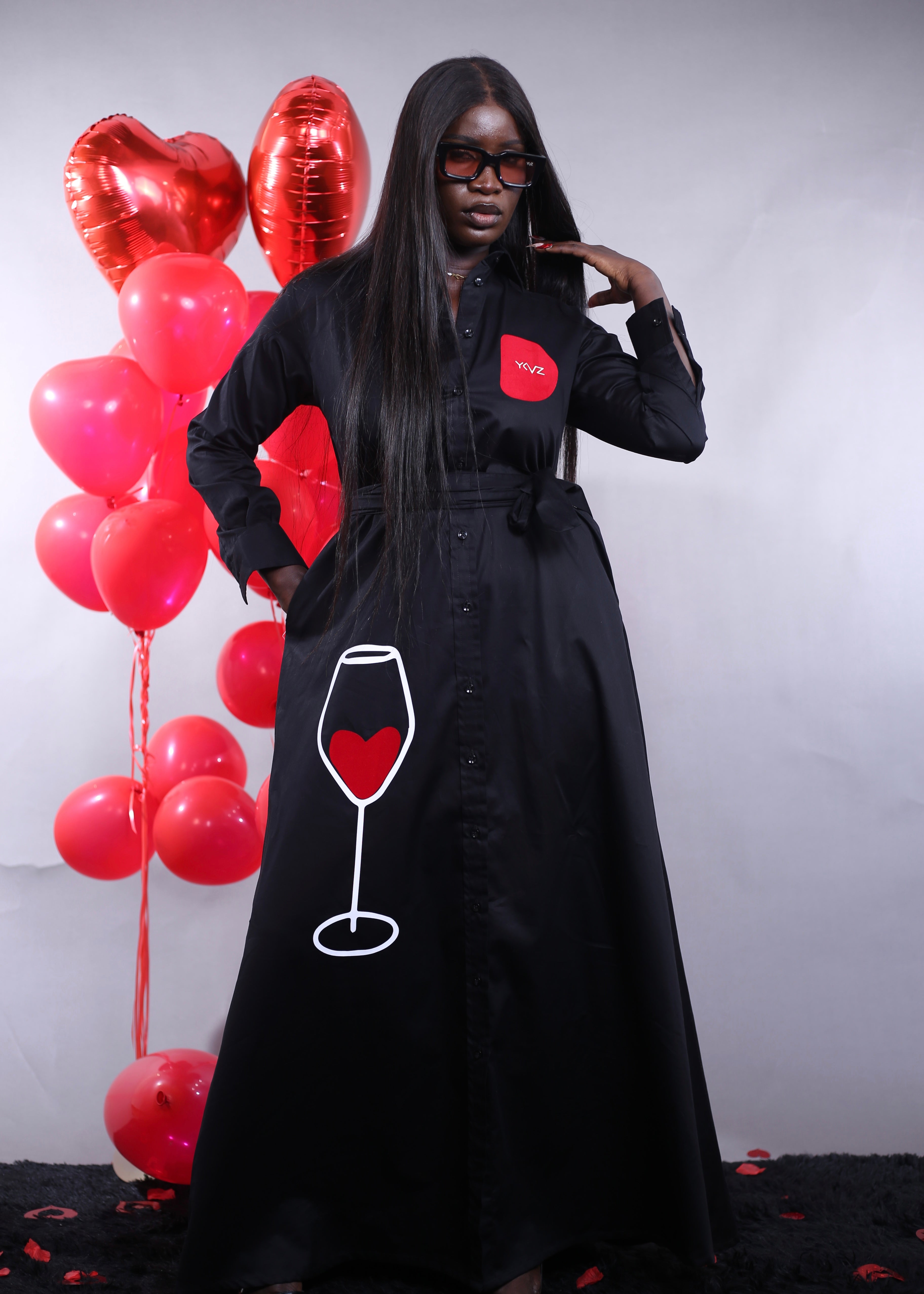 Robe Longue Cuvée d’Amour Noire - YKVZ Signature