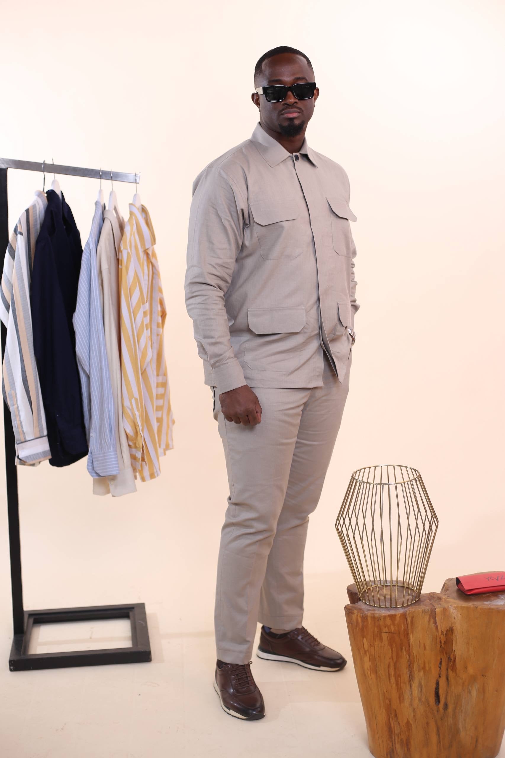 Ensemble CERA Lin _ Kaki Foncé