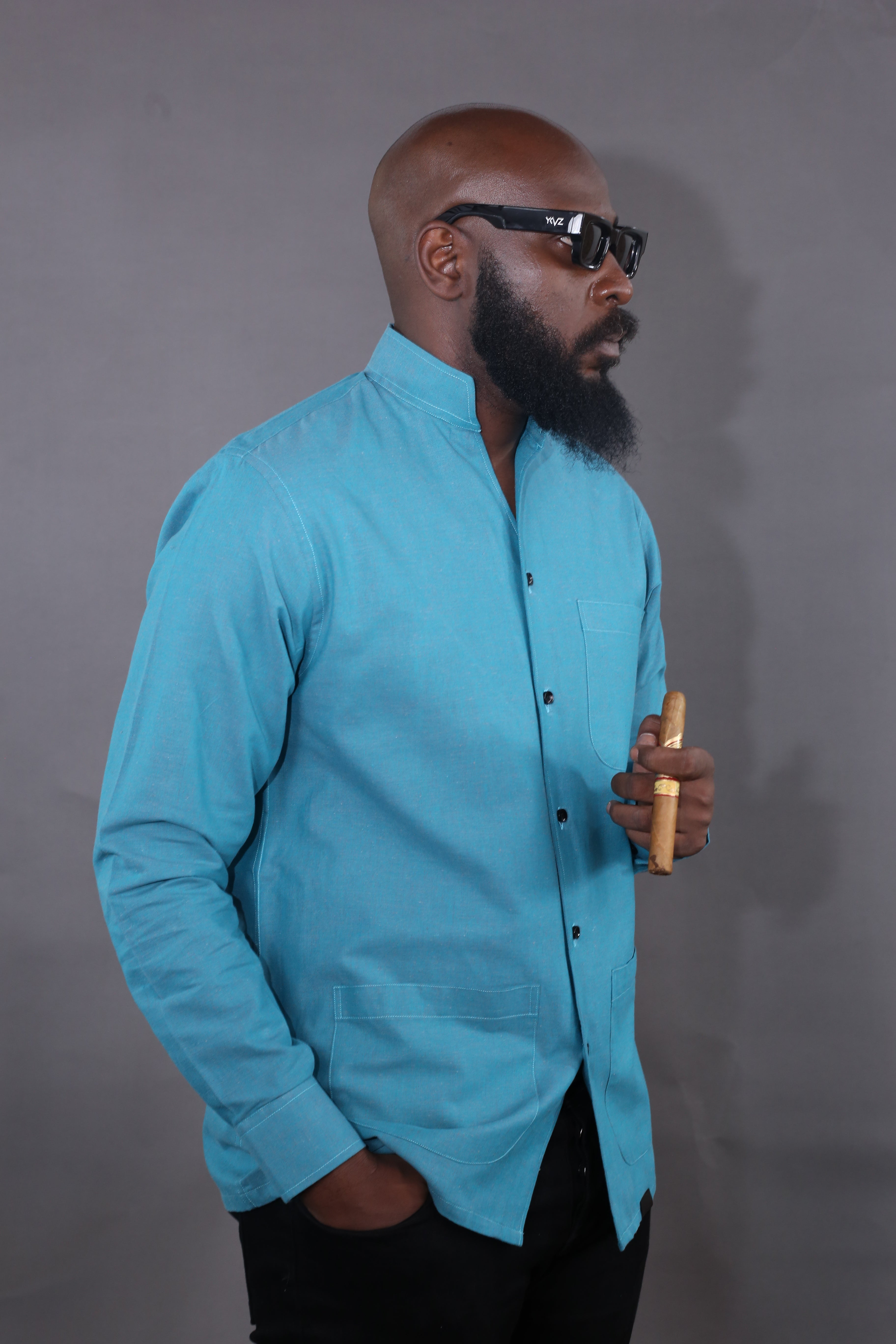 Chemise Kintu II — Vert Turquoise