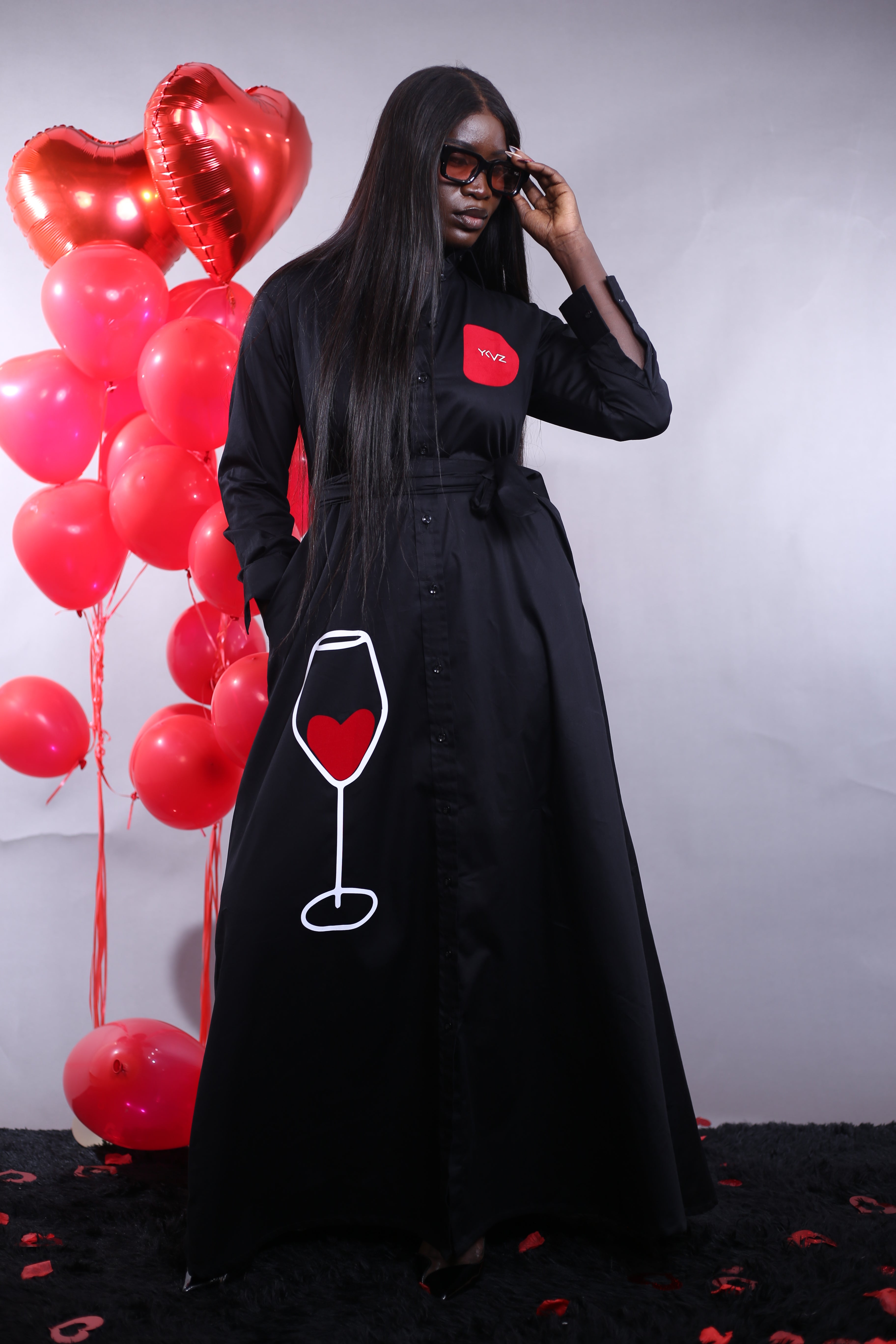 Robe Longue Cuvée d’Amour Noire - YKVZ Signature