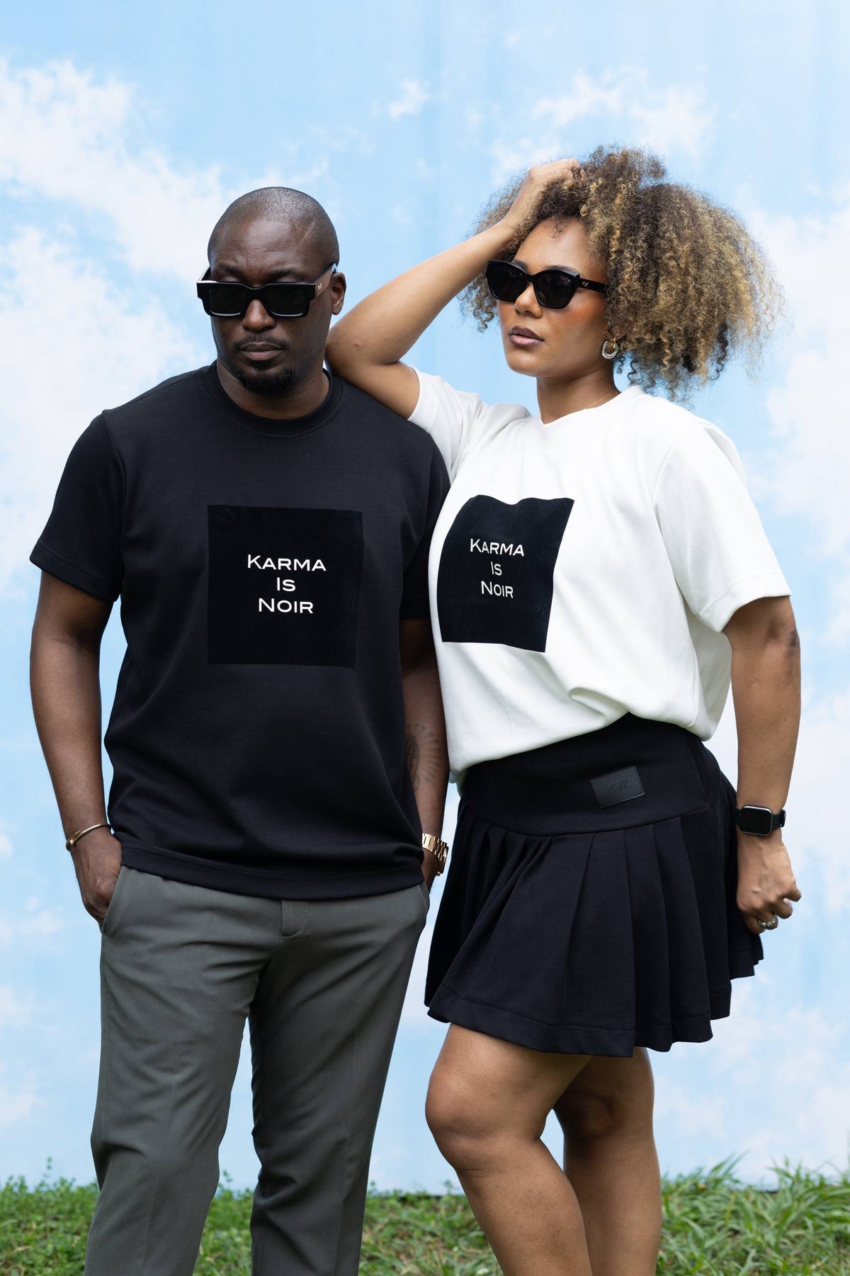 T-Shirt Karma Is Noir- Blanc