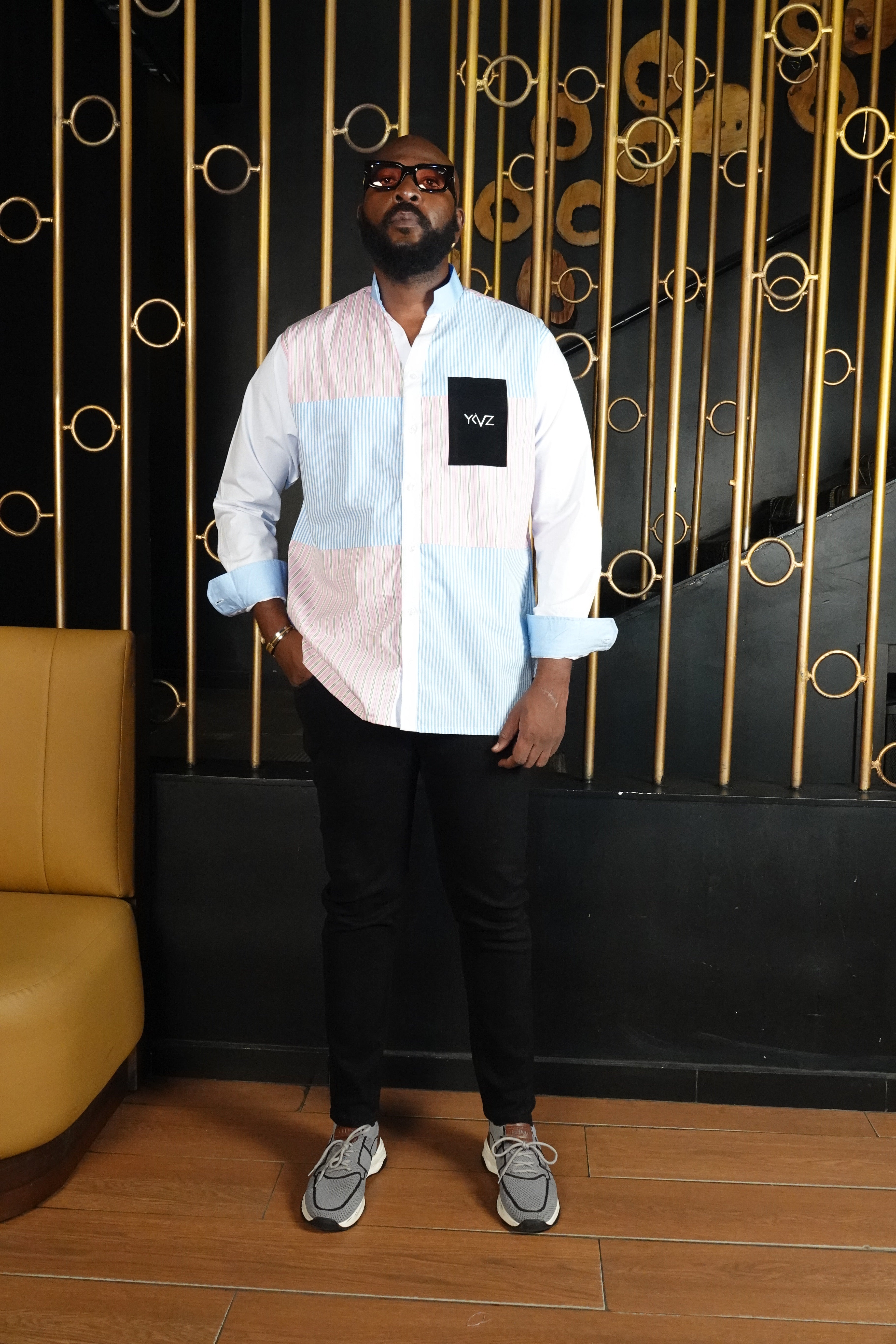 Chemise HARMONIA I - Rayures Pastel |Signature Classique Noire