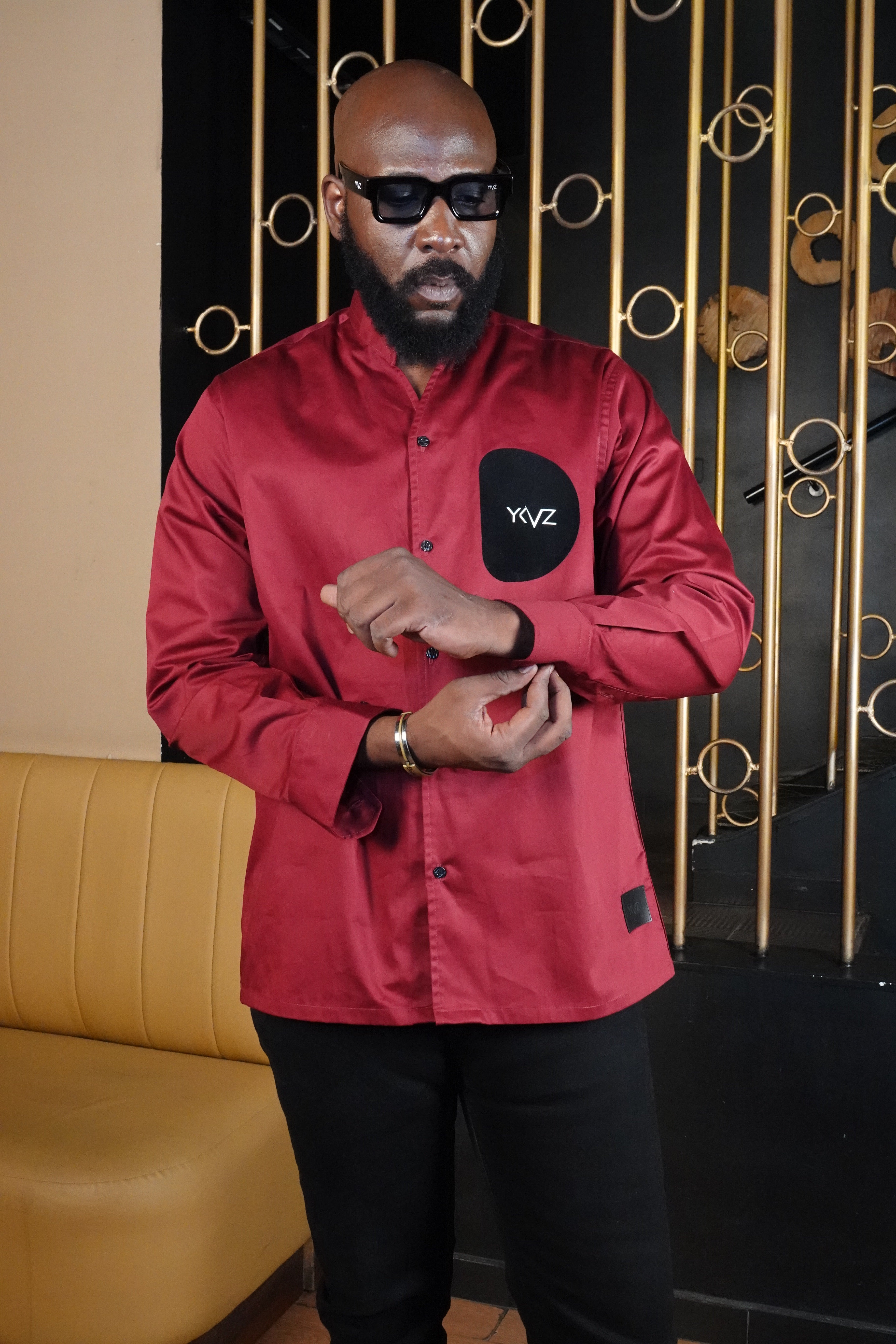 Chemise DOHA I - Rouge bordeaux | signature D Noire