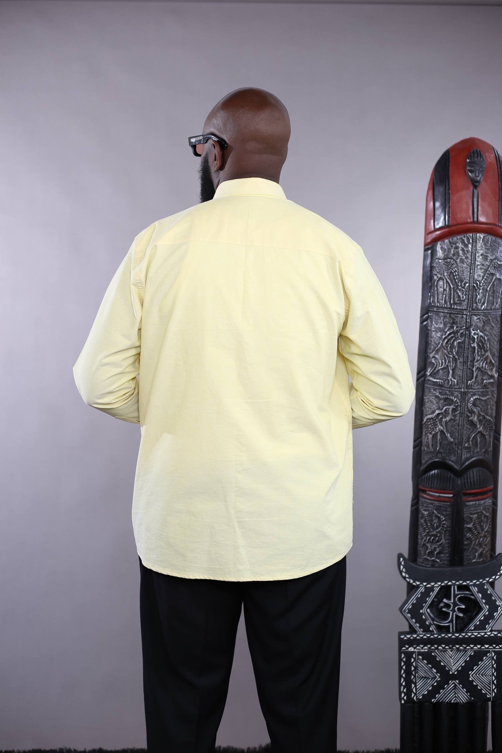 Chemise ALTOR I – Lin Jaune | Signature D Noir