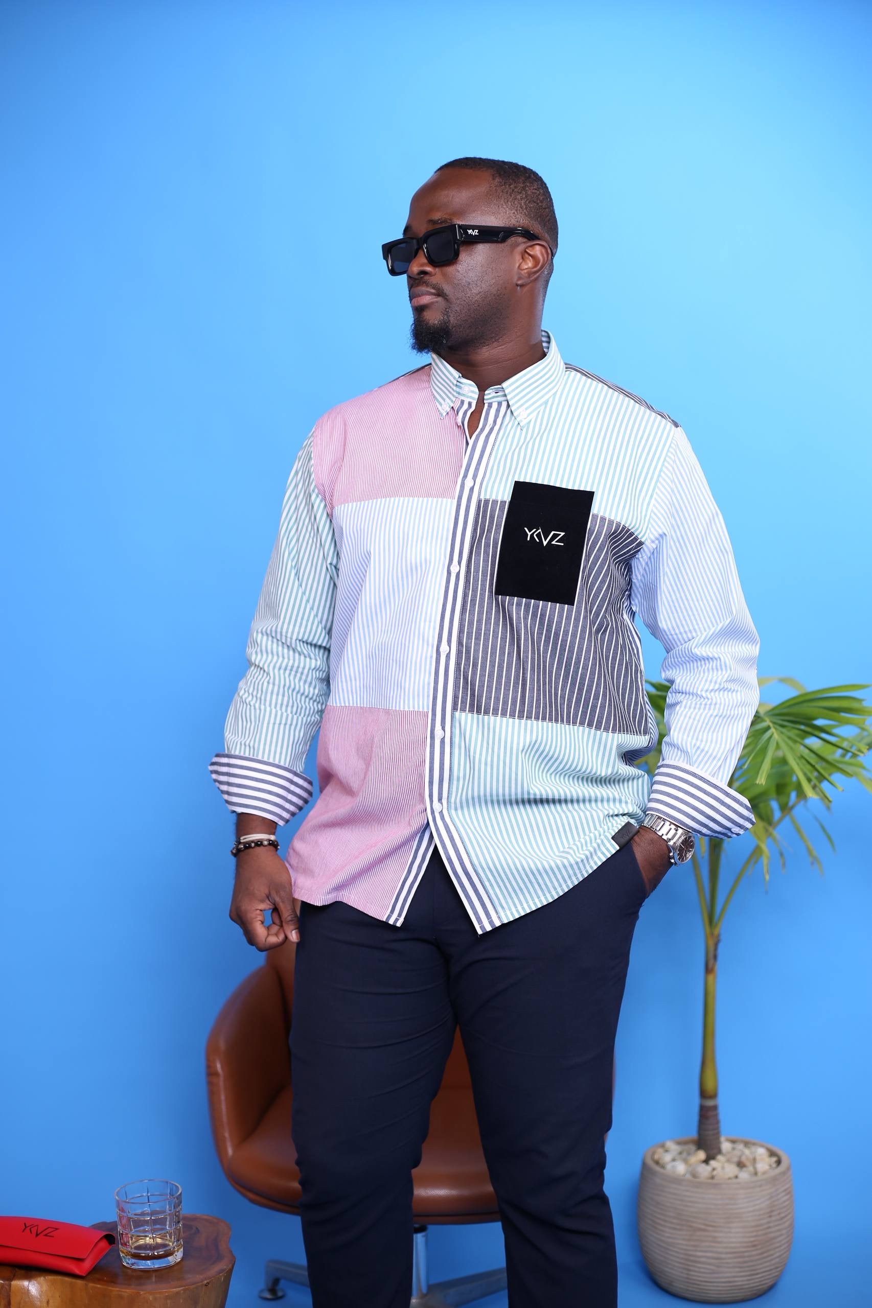 Chemise HARMONIA multicolore lll | Signature classique Noire