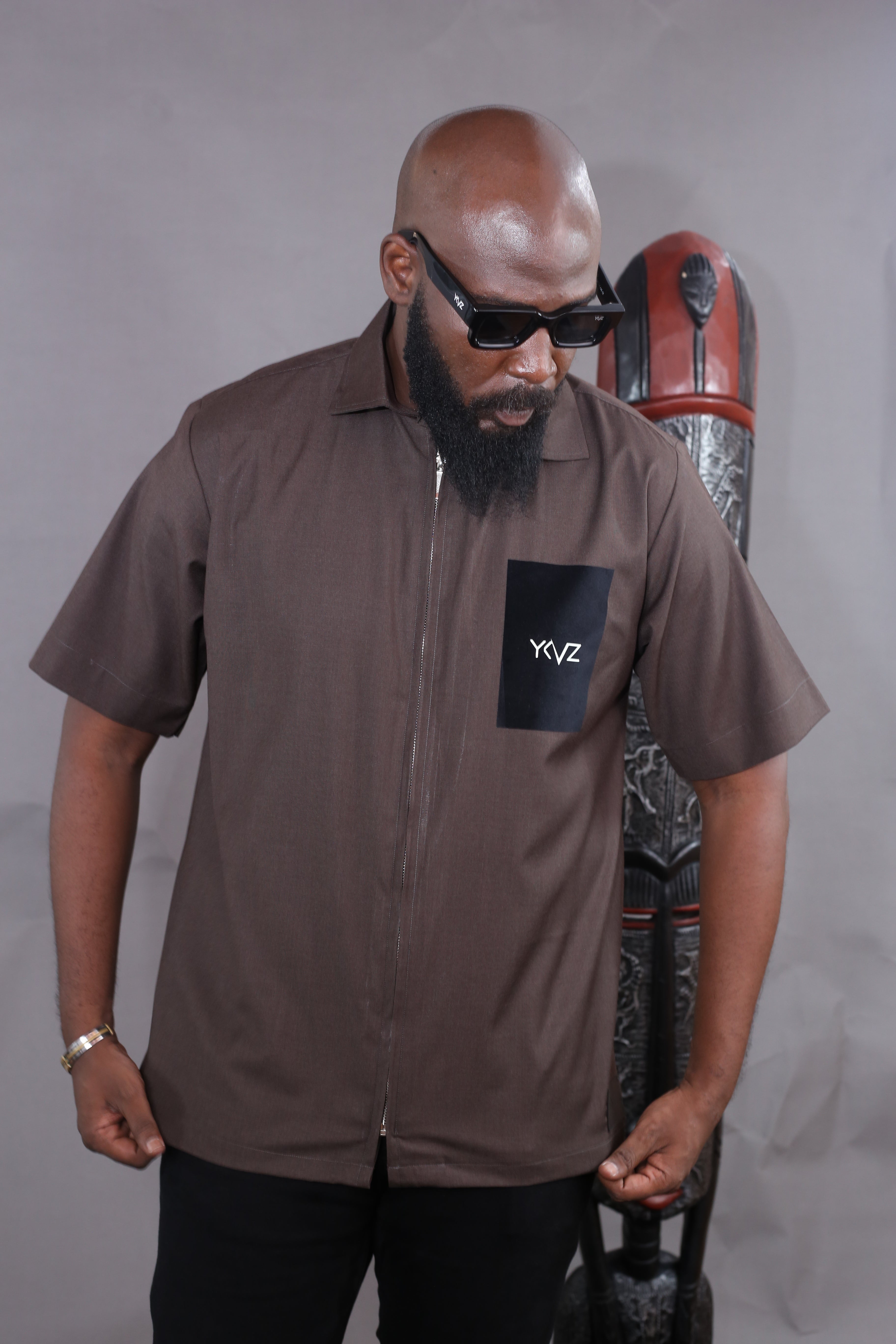 Chemise Urbis II - Marron Logo Signature Noir