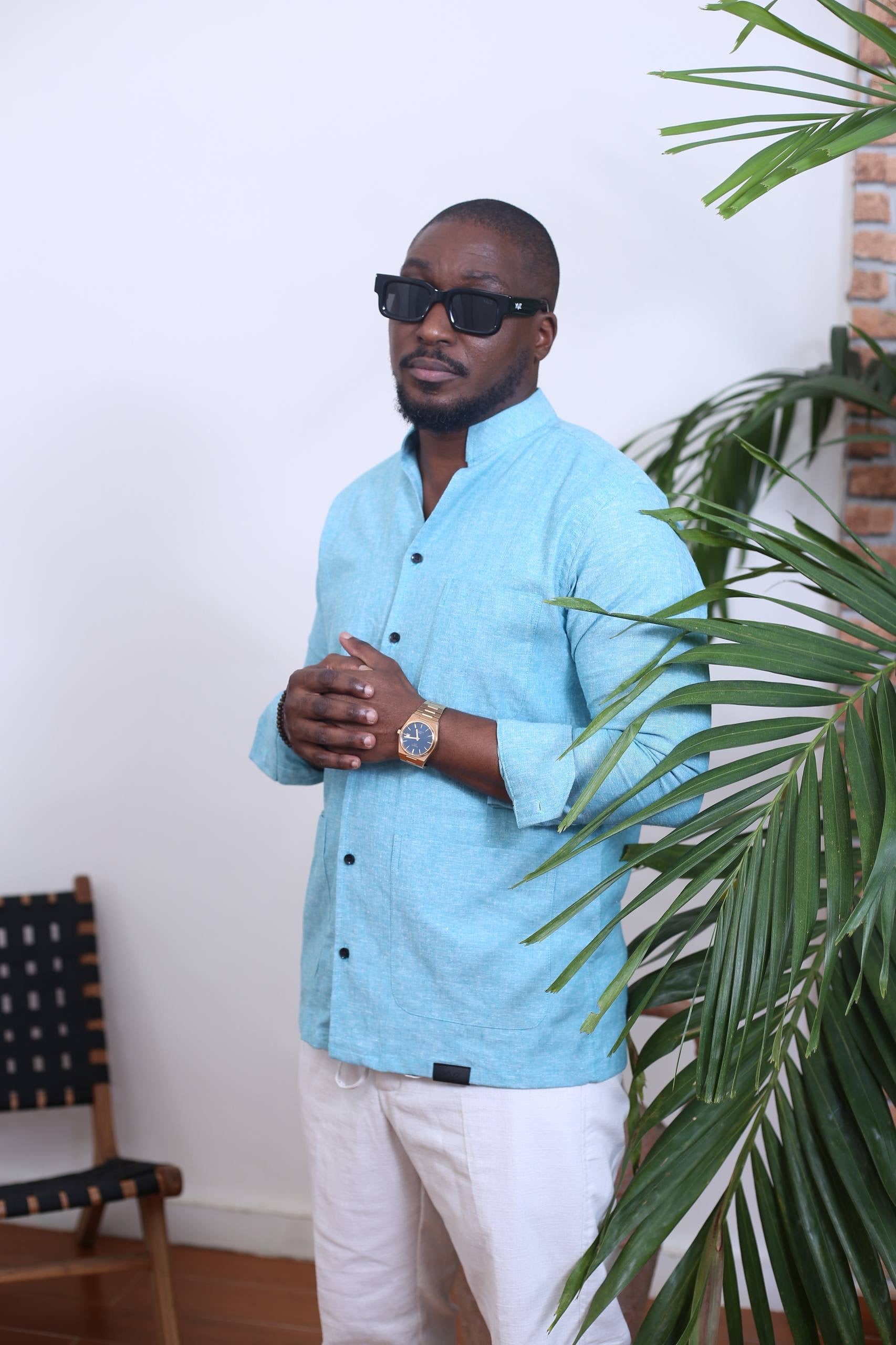 Chemise Kintu II — Vert Turquoise