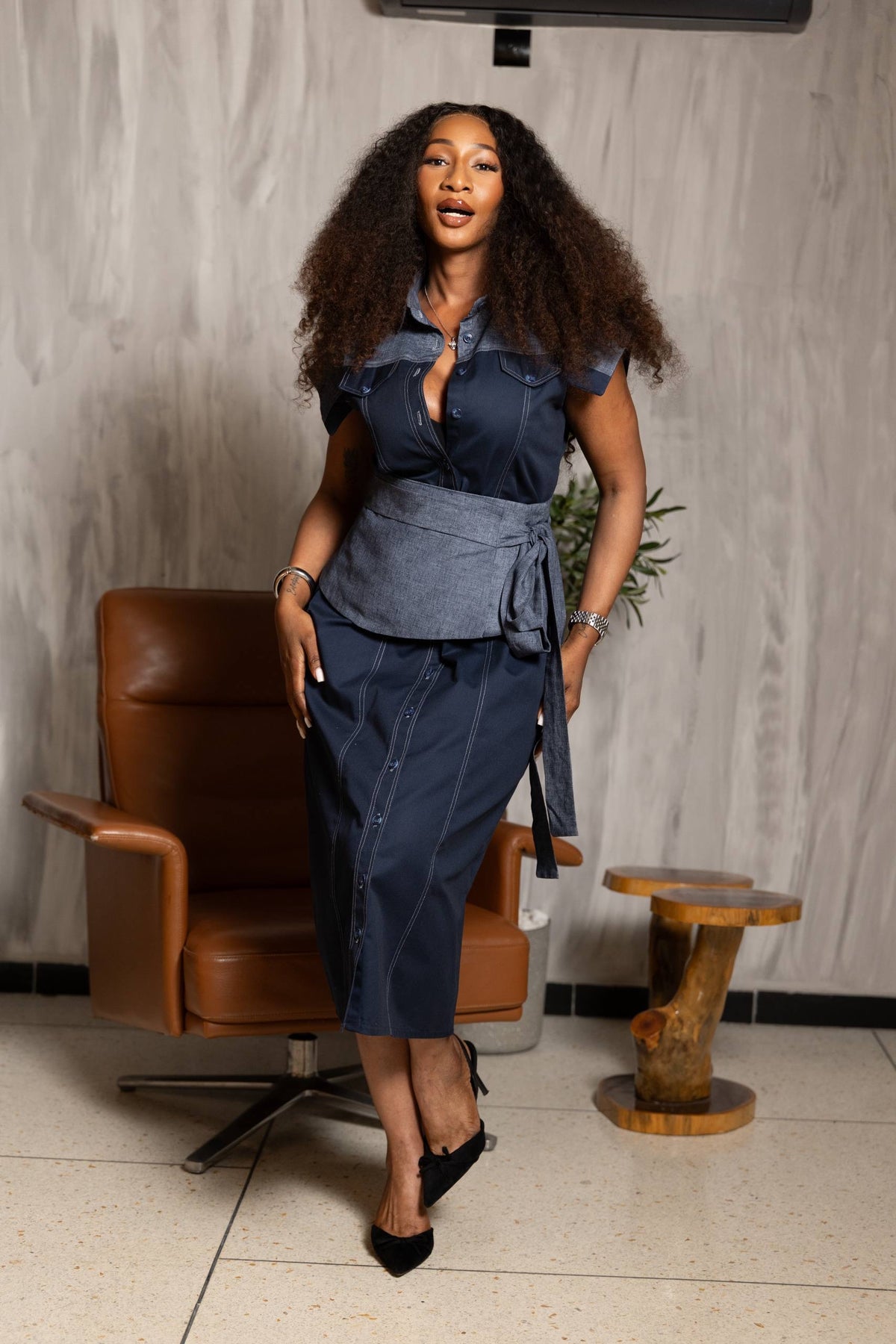 Robe Chemise Monrœ I – Bleu Jean