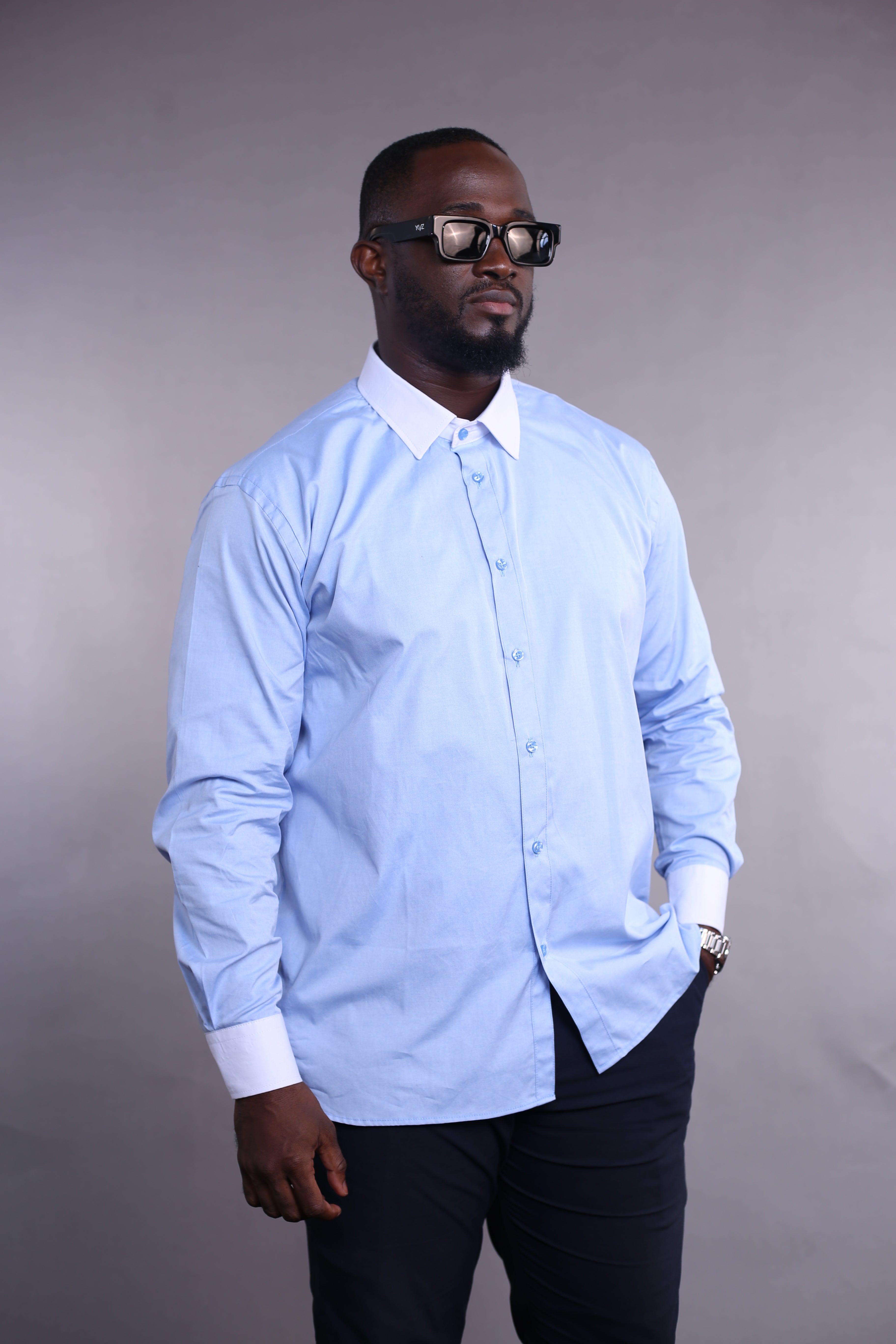Chemise Wall Street bleu/blanc