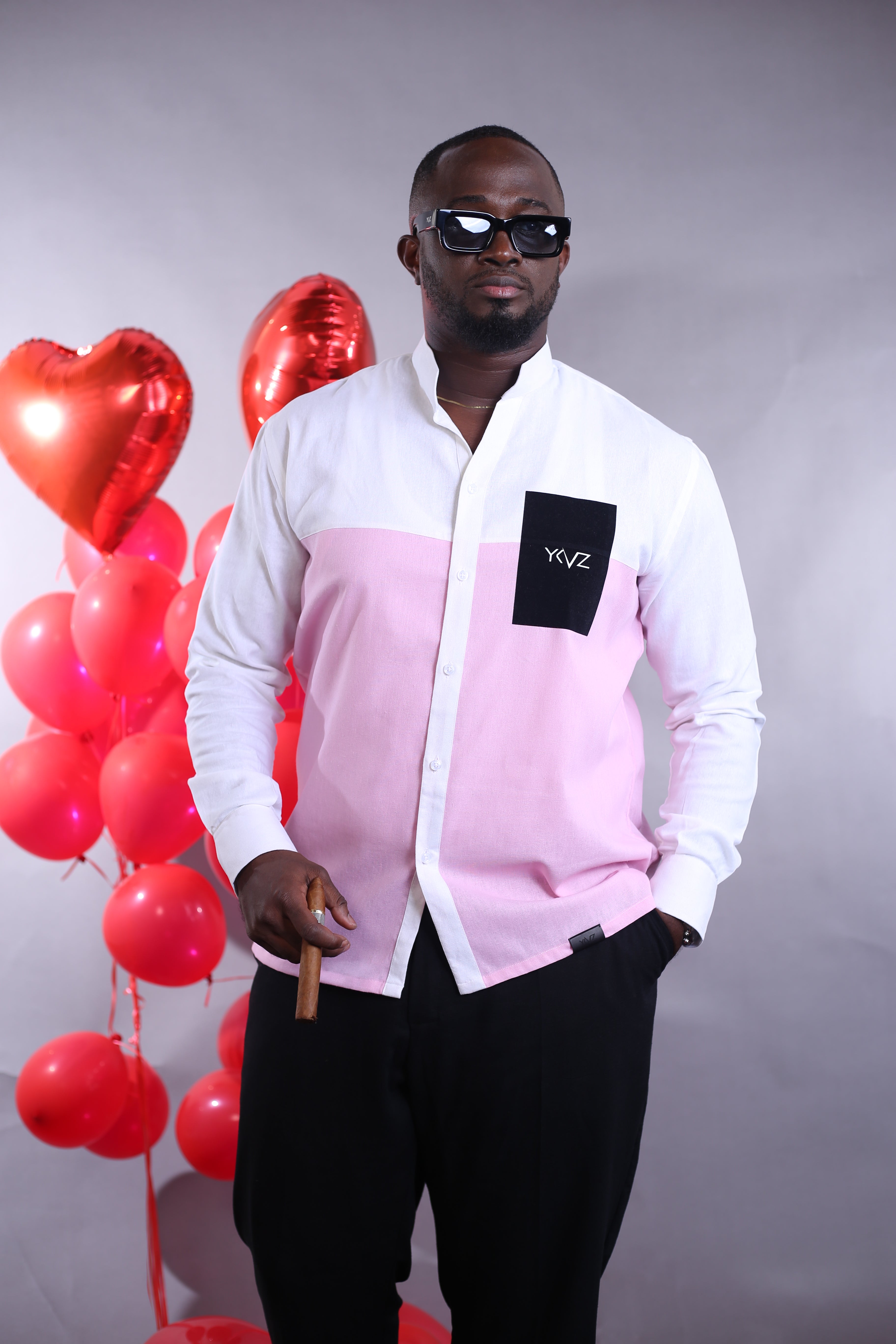 Chemise OSLO Signature Classique ll – Bicolore rose & Blanc