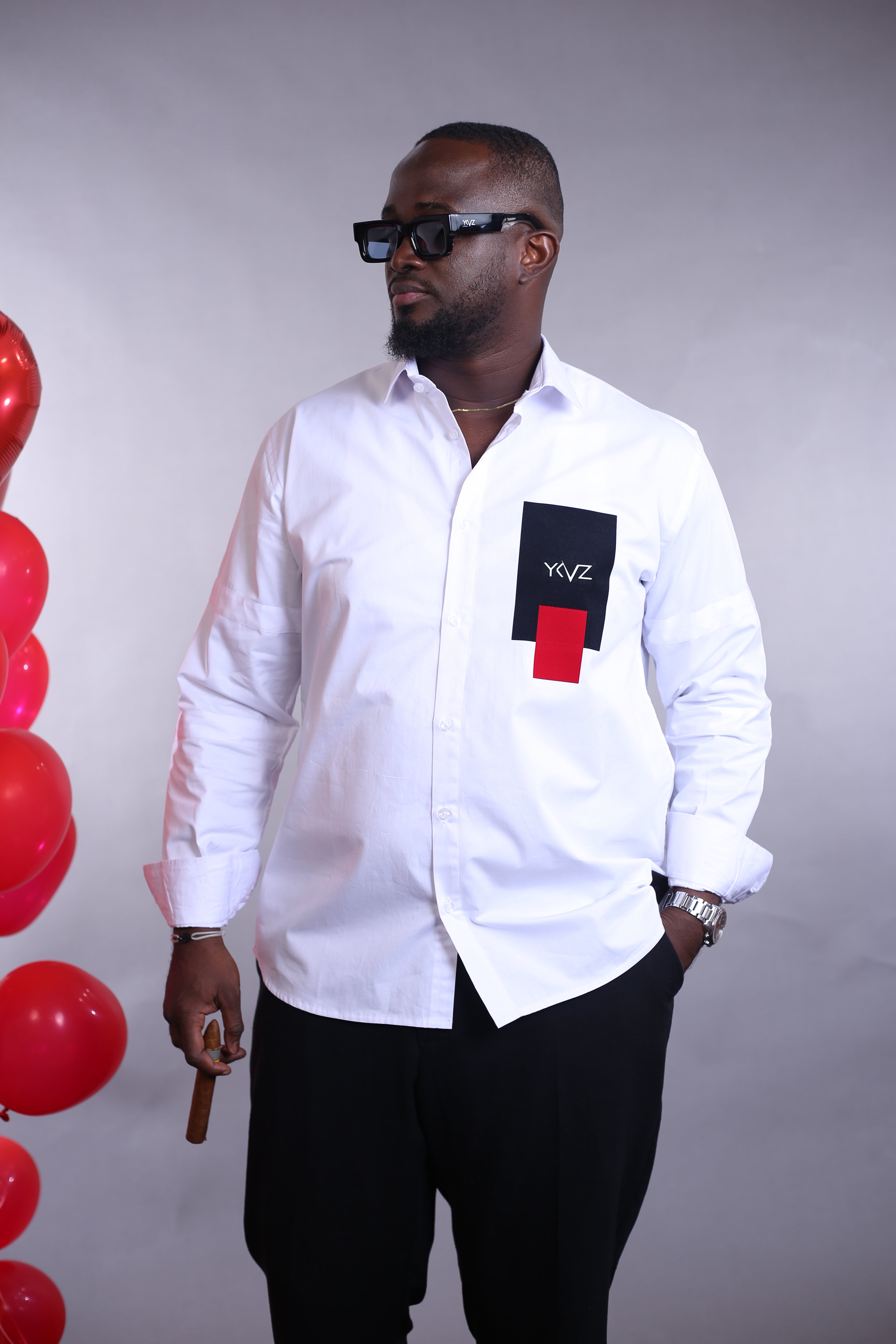 Chemise Sport ARMLET - Edition II blanc Logo Rouge noire