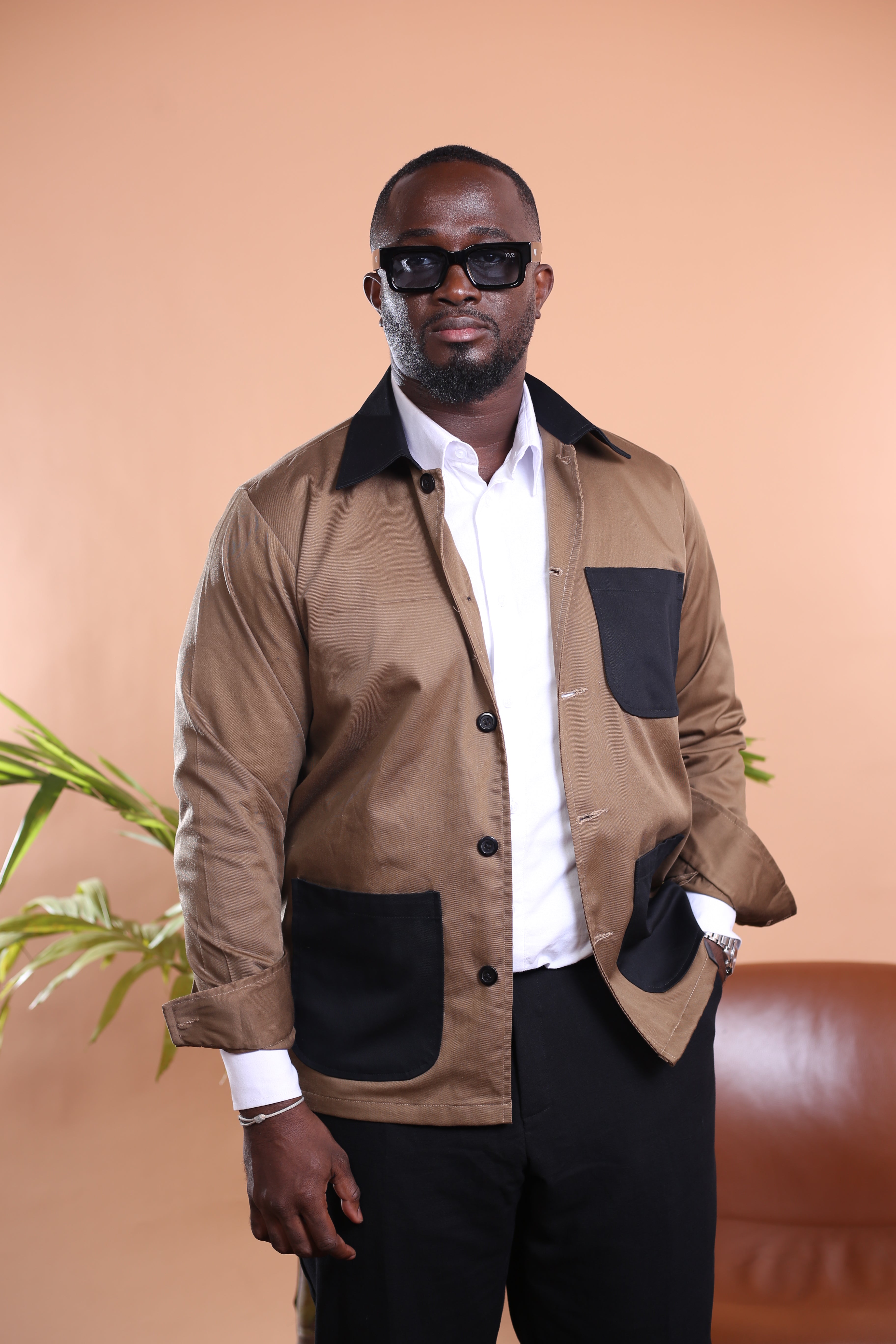 Surchemise DUAL _ bicolore Marron/ noir