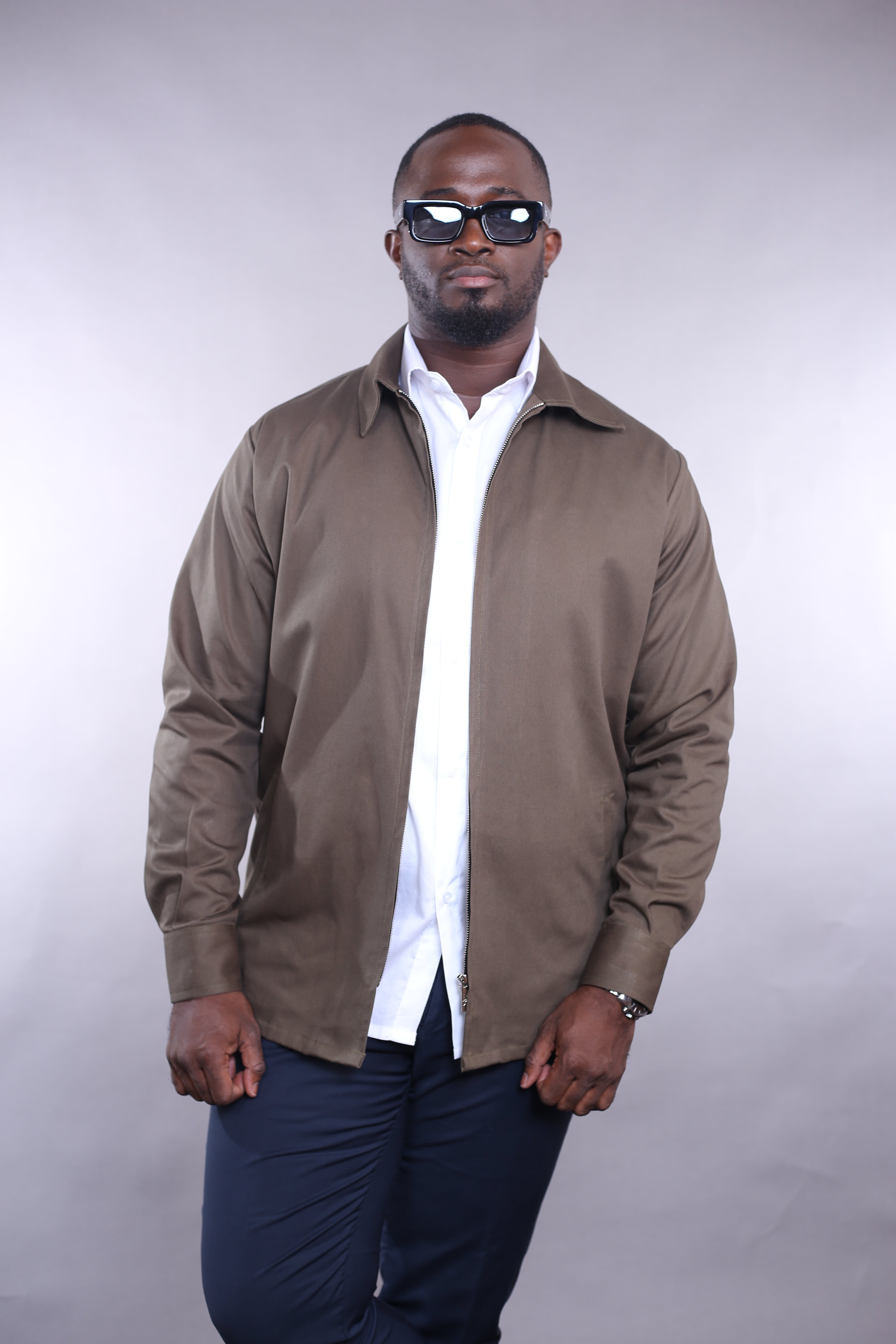Surchemise Zip Vert Treillis