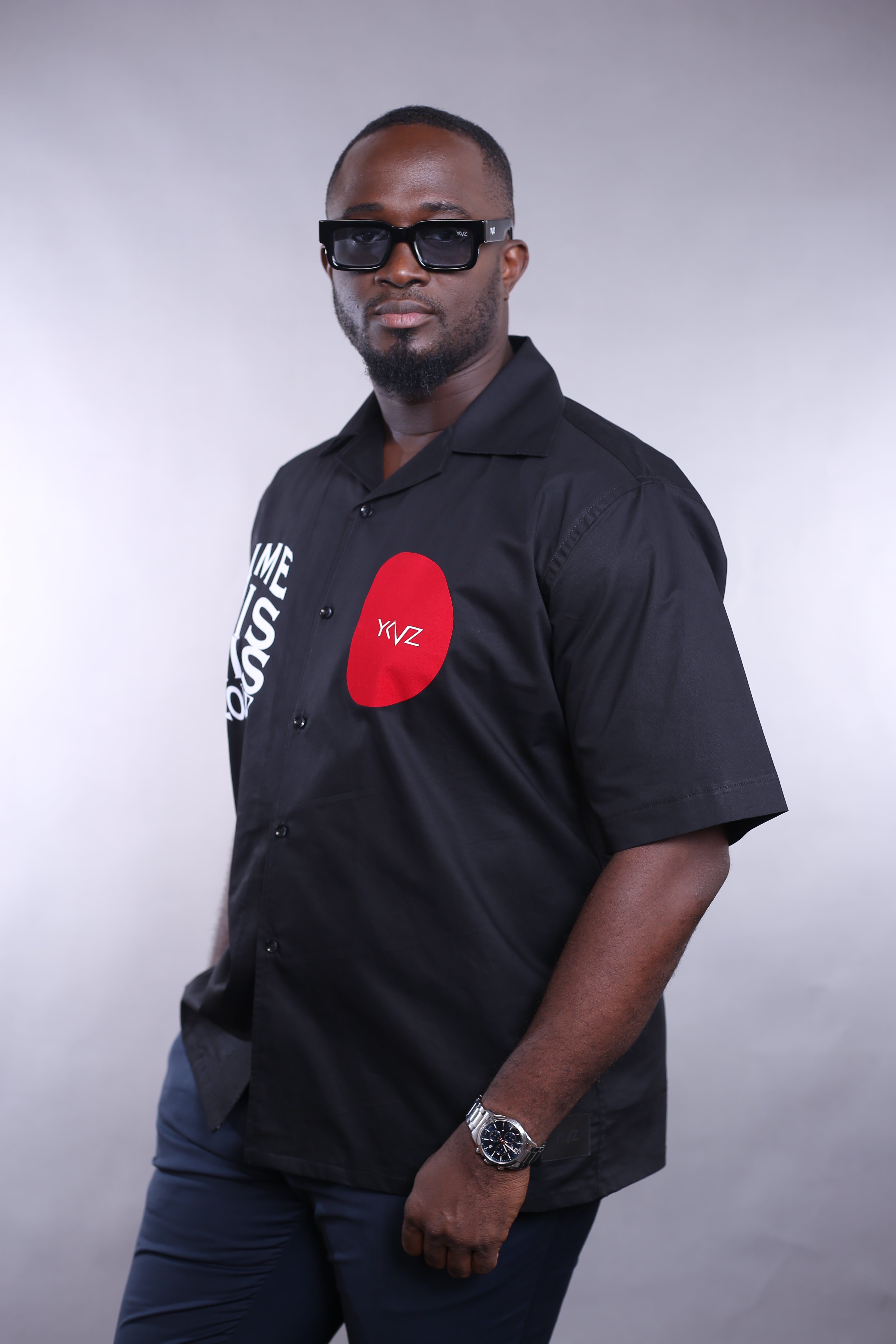 Chemise AVRL cubano Noir Signature D rouge