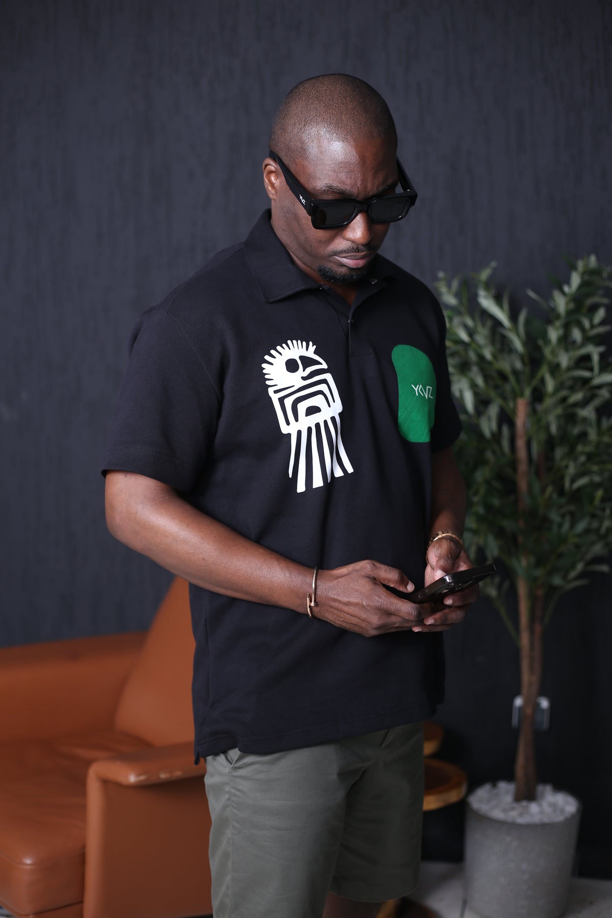 Polo Sport Africanus Noir – Signature D Vert