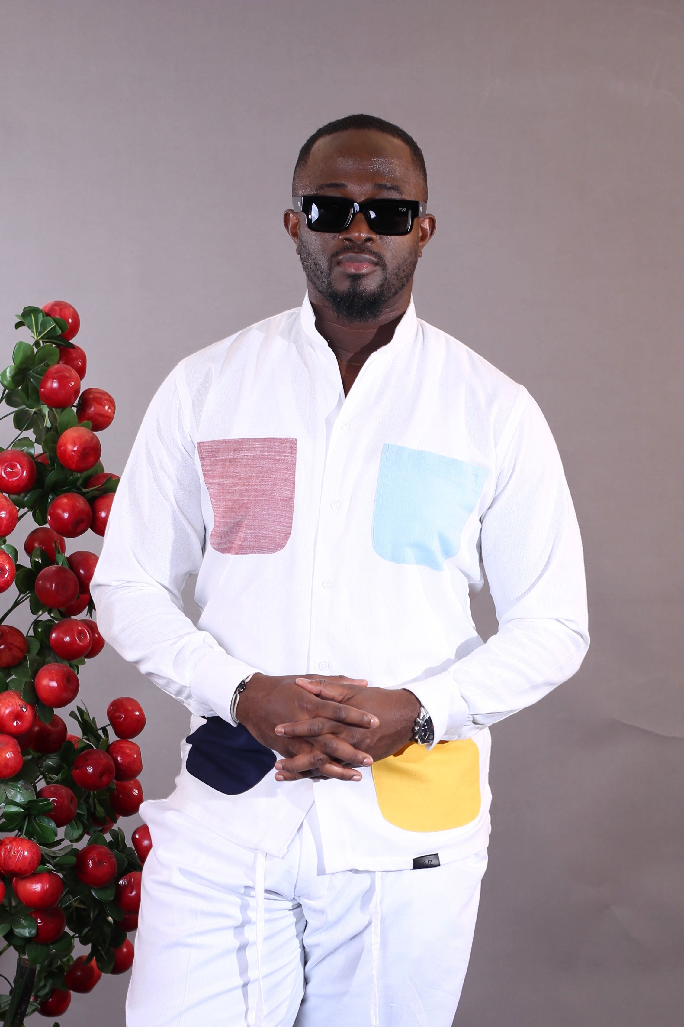 Chemise Kintu II - blanc & Multicolore