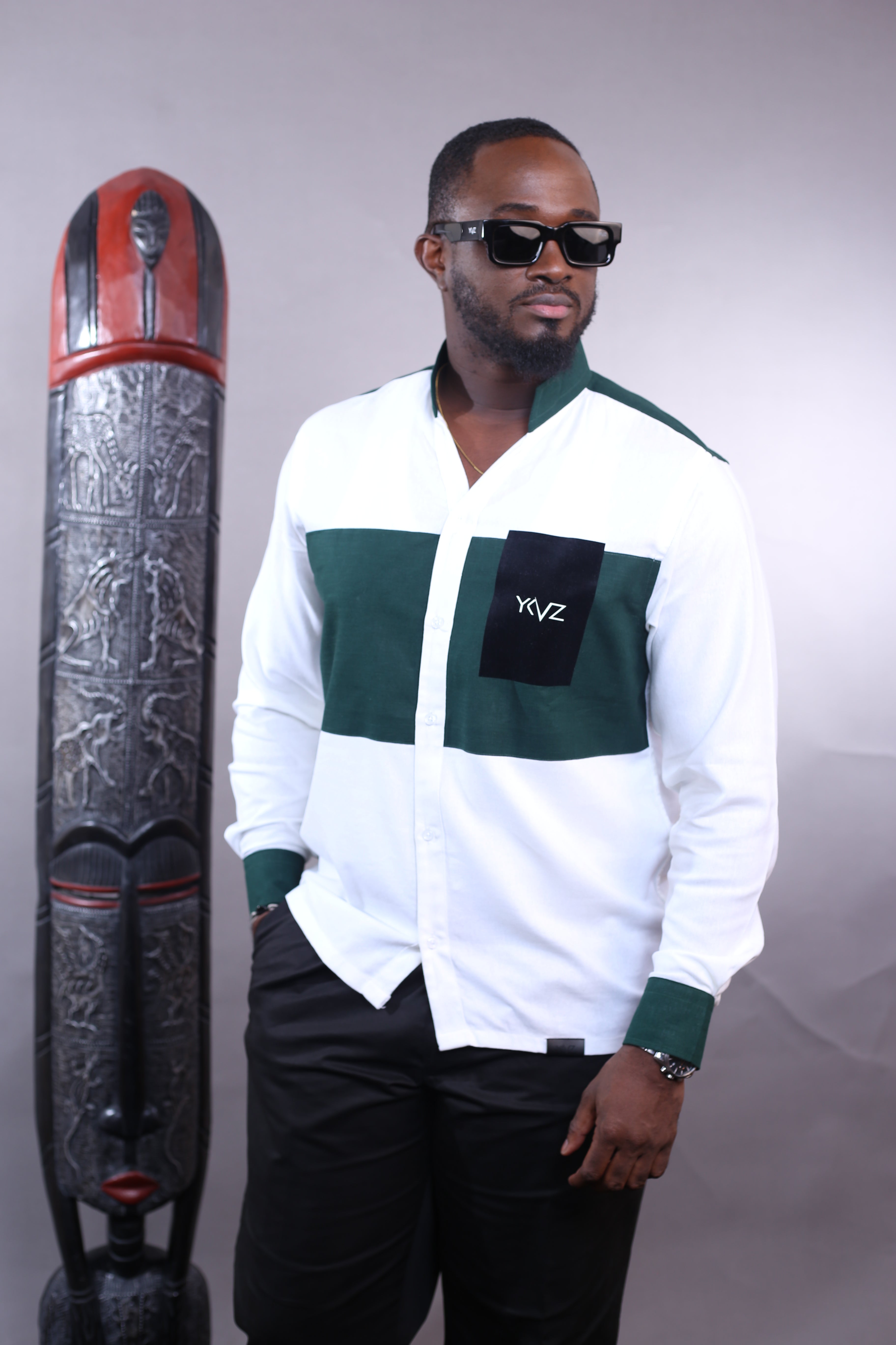 Chemise OSLO Signature Classique lll – Bicolore vert & Blanc