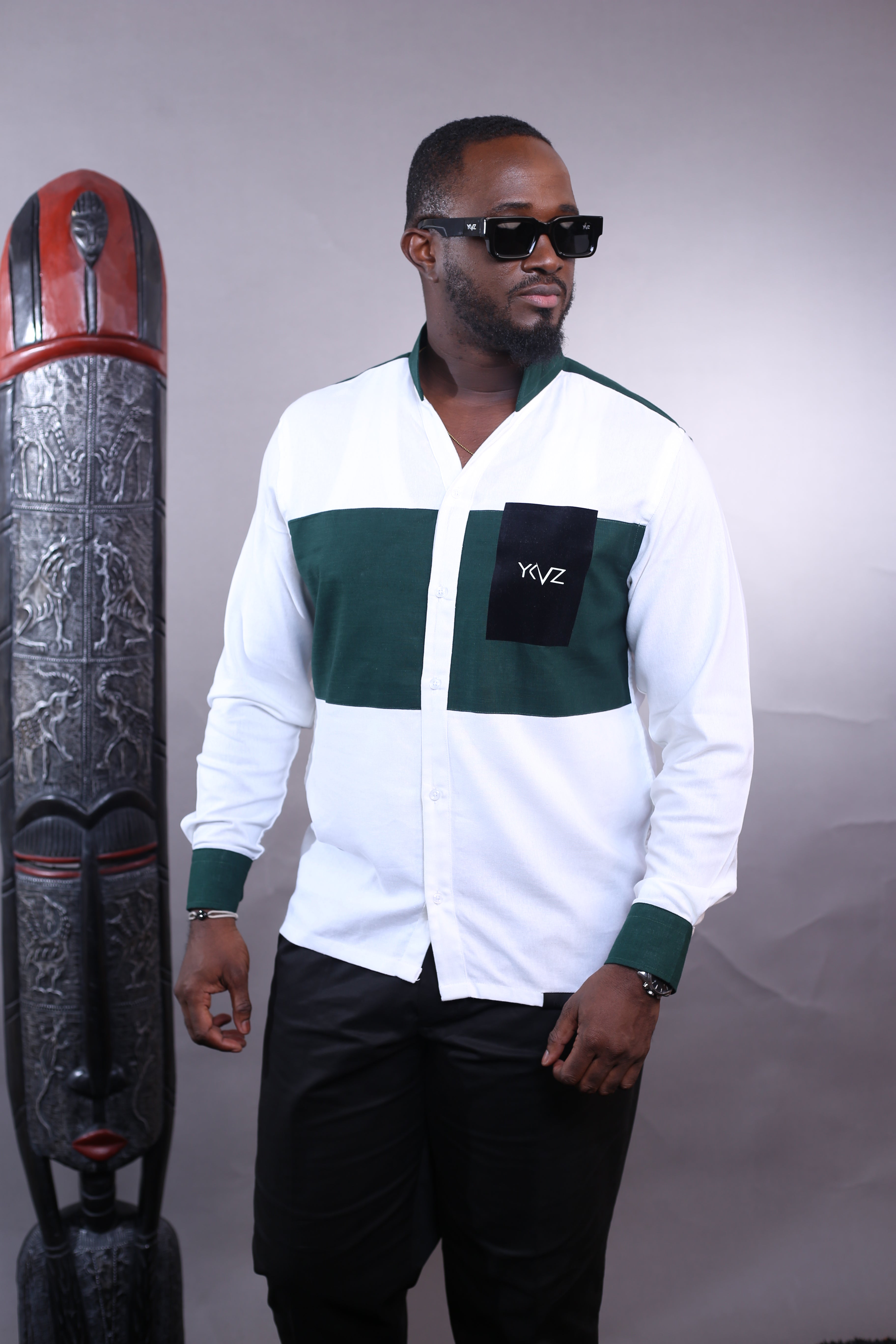 Chemise OSLO Signature Classique lll – Bicolore vert & Blanc