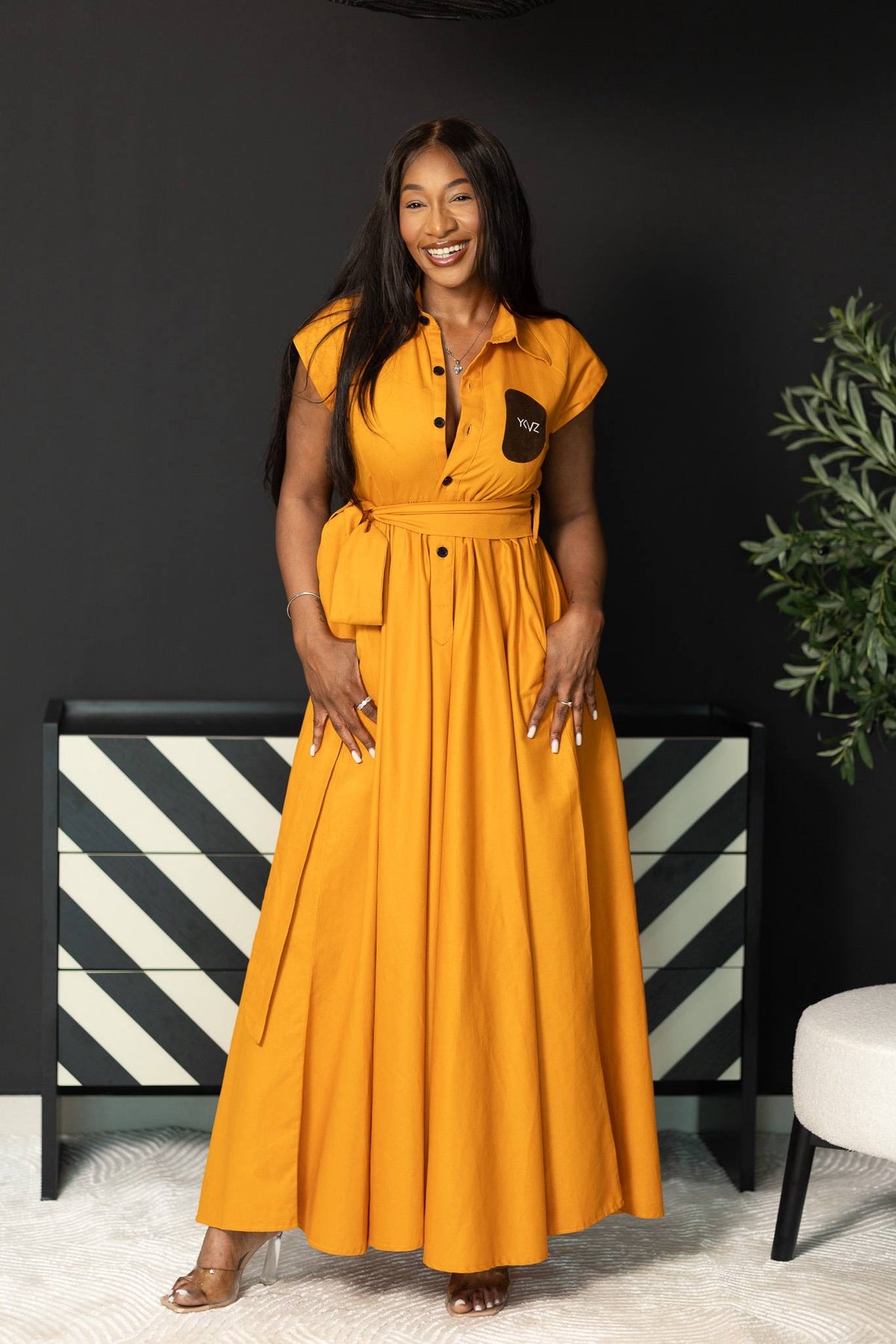 Robe Chemise SIENNA I – Orange | Signature D Marron