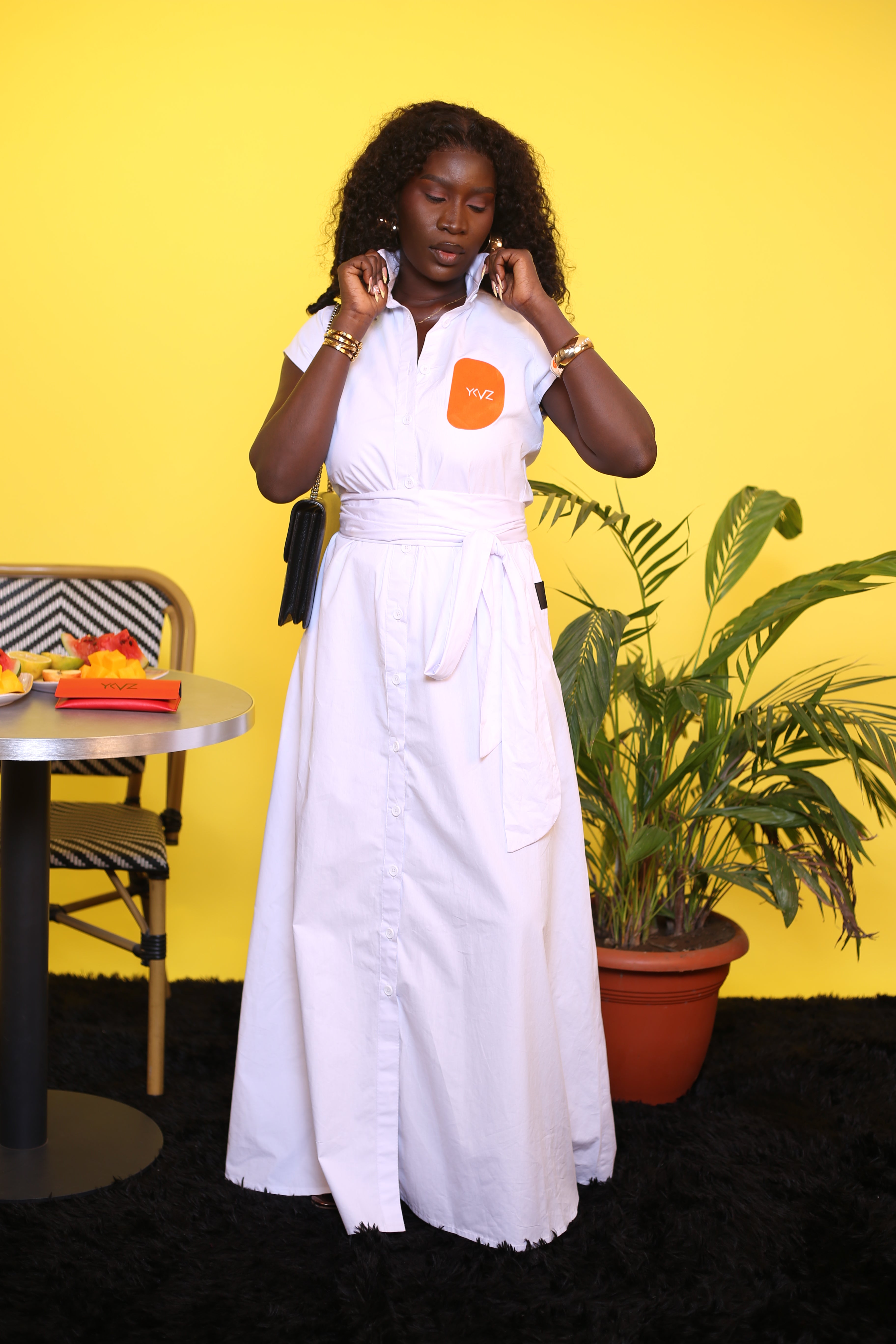 Robe Chemise SIENNA I – Blanc | Signature D Orange